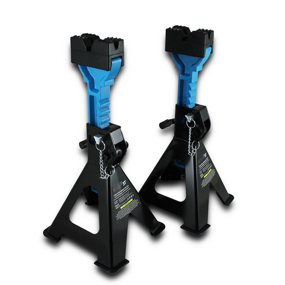 Image of Bituxx 3000 Kg Jack Stands With Protective Cap & Safety Pin