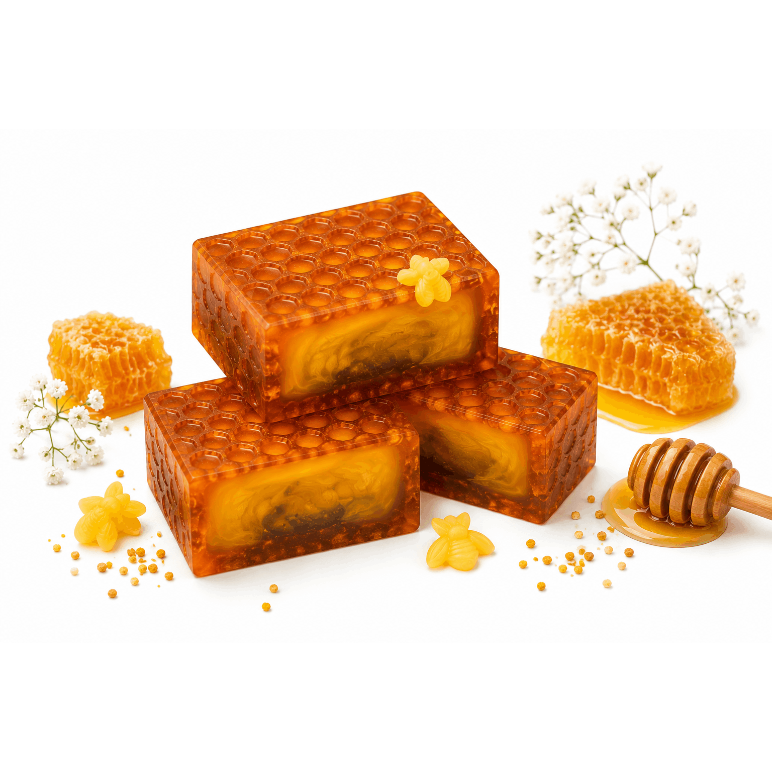 Image of Nesbel 3 X 100 G - Handmade Glycerin Soap With Honey Fragrance | Moisturizing | Care
