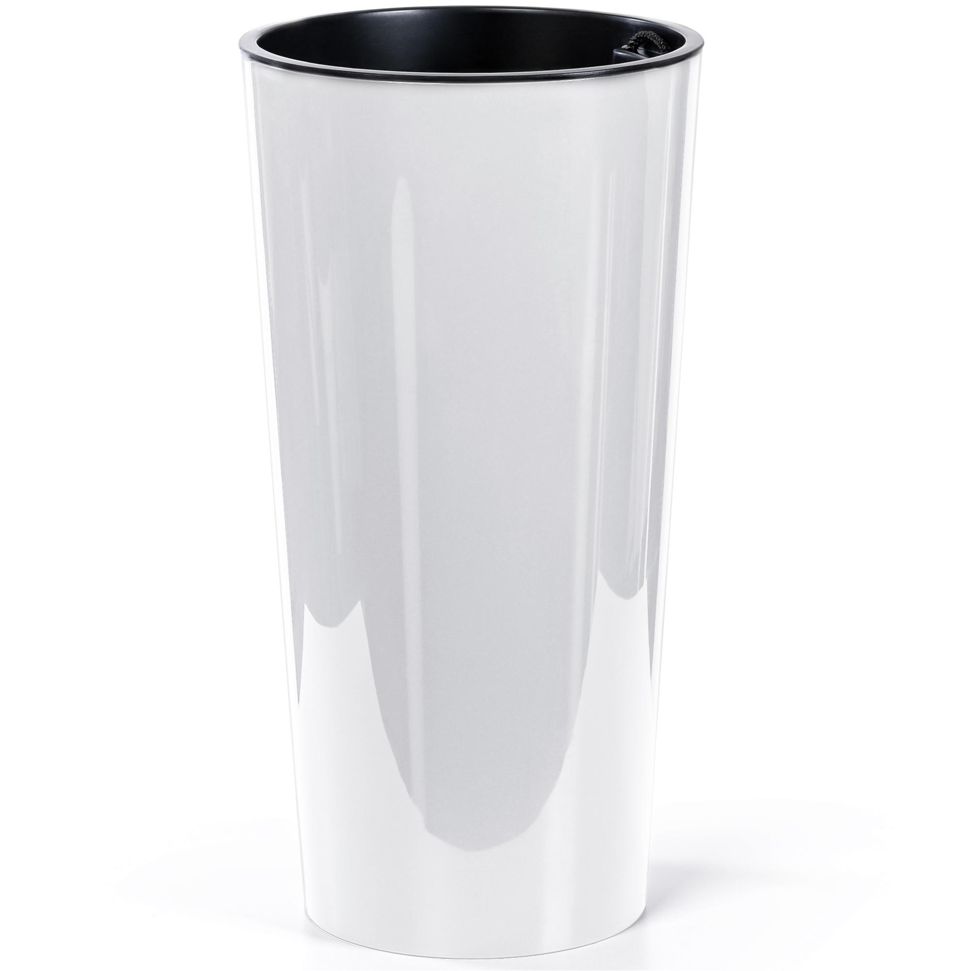 Image of Flower Pot High Ø Cm With Practical Insert – Large Planter 57 Cm, High-gloss Pot Made Of Plastic, Uv- & Frost-resistant, For Living Rooms, Balcony & Terrace