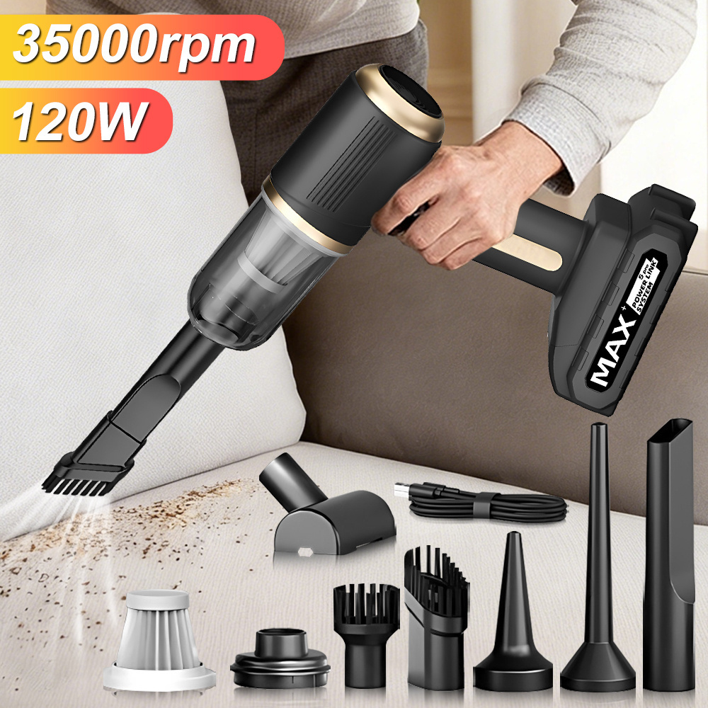 TEMU 4-in-1 Handheld Vacuum & Air Pump, Cordless Vacuum Cleaner, Pet Hair Vacuum, Portable Cordless Car Vacuum Cleaner, Mini Vacuum, Blower For Pet