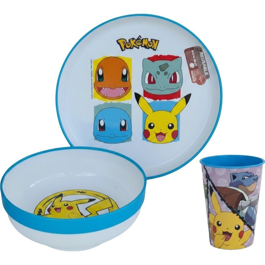 Tableware Set Consisting Of 3pcs: Plate, Bowl And Cup For Kids With Anti-slip Base