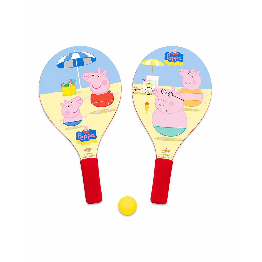 TEMU Palas de Playa Peppa Pig con Pelota para Niños y Niñas, Set Infantil de 2 Palas, Juguete de Arena, Playa, Piscina, Jardín, Actividades al Aire
