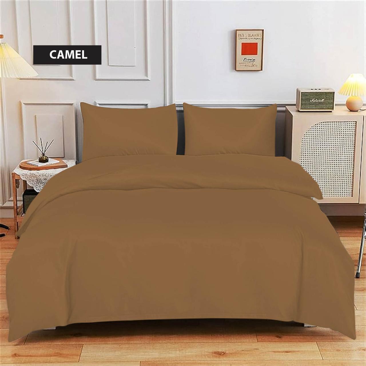 TEMU 3pcs Microfibre Bedding Set - Soft Fade Resistant Brushed Duvet Cover With Pillowcases - Single Double King Size Options - Machine Washable
