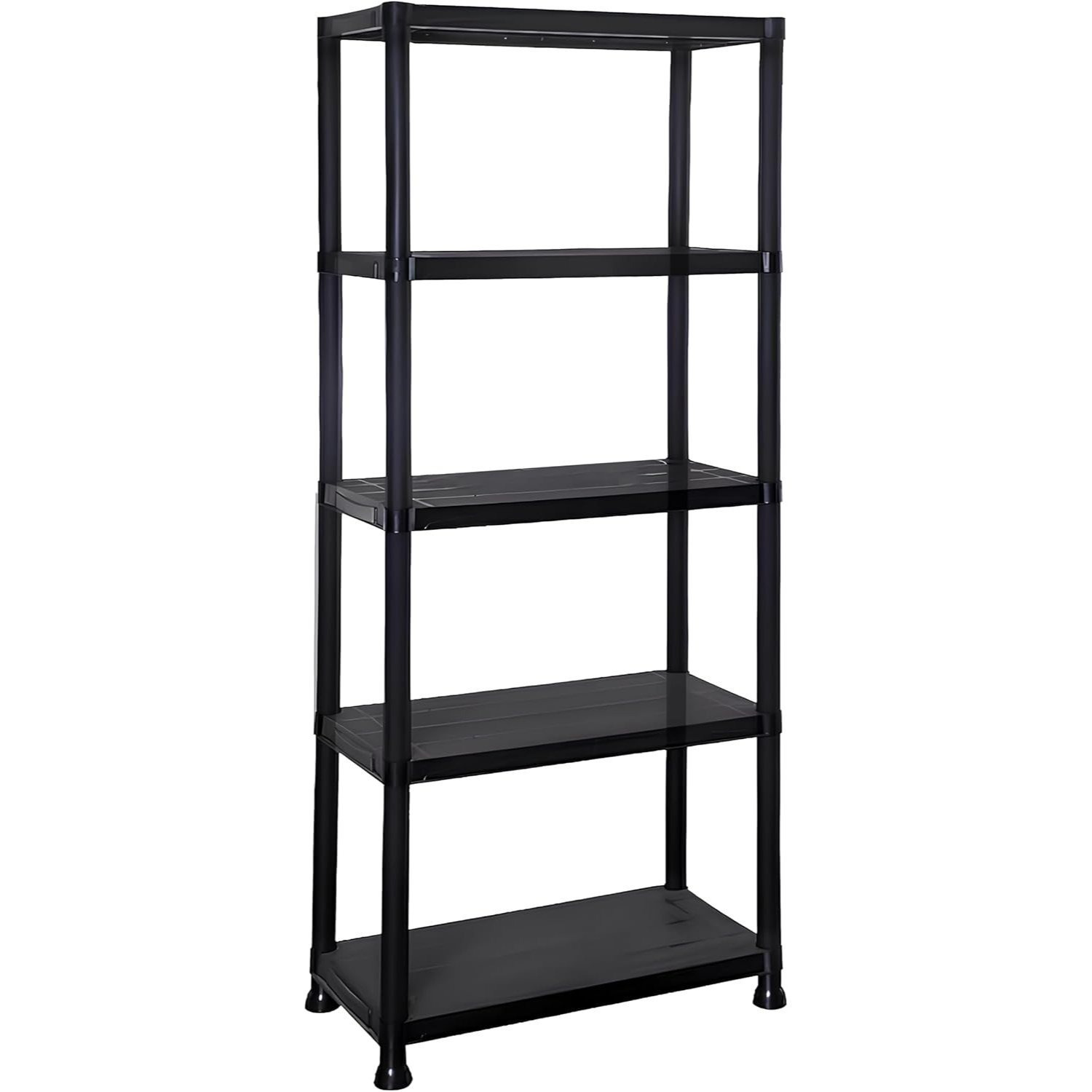 TEMU 3/4/5 Tier Plastic Storage Shelving Unit | Shelf Rack | Heavy Duty Shelf Rack For Home, Garage, Office & Utility Room (black)