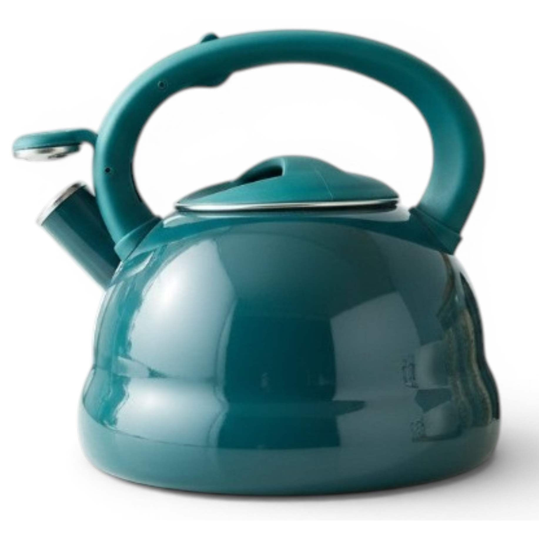 Masterpan - Black Enamelled / Retro Teapot / 3.3l / With Whistle / For Induction Cooktop / For Gas Stove