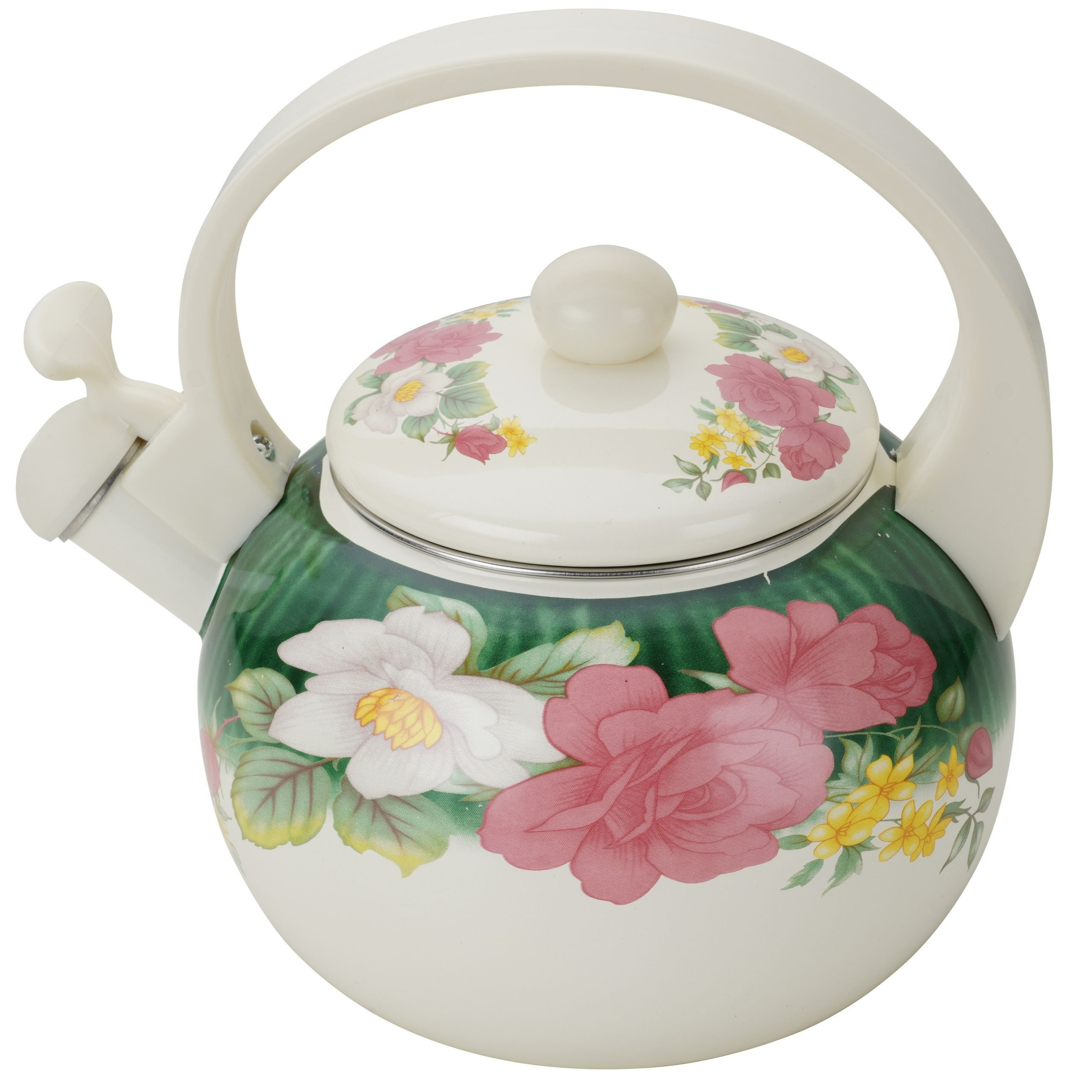 Image of Masterpan - Black Enameled / Retro Kettle / 2.2l / With Whistle / For Induction Hob / For Gas Hob