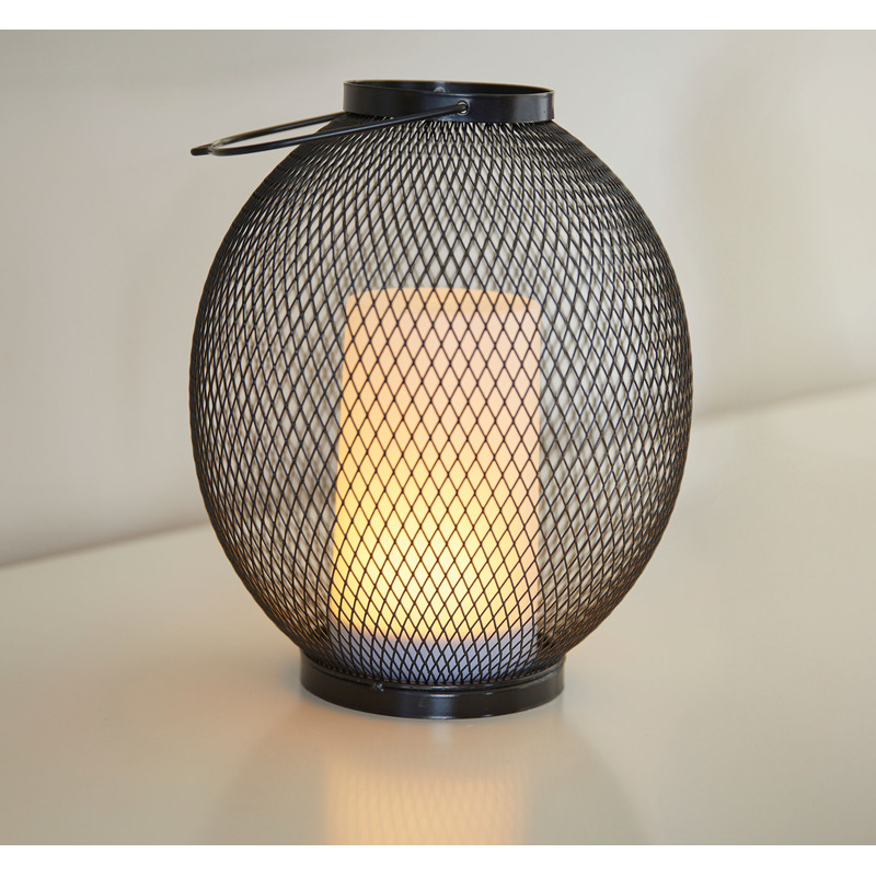 Image of Led Lantern Made Of Metal With Timer & Effect – Battery Operated For Indoor & Outdoor Use