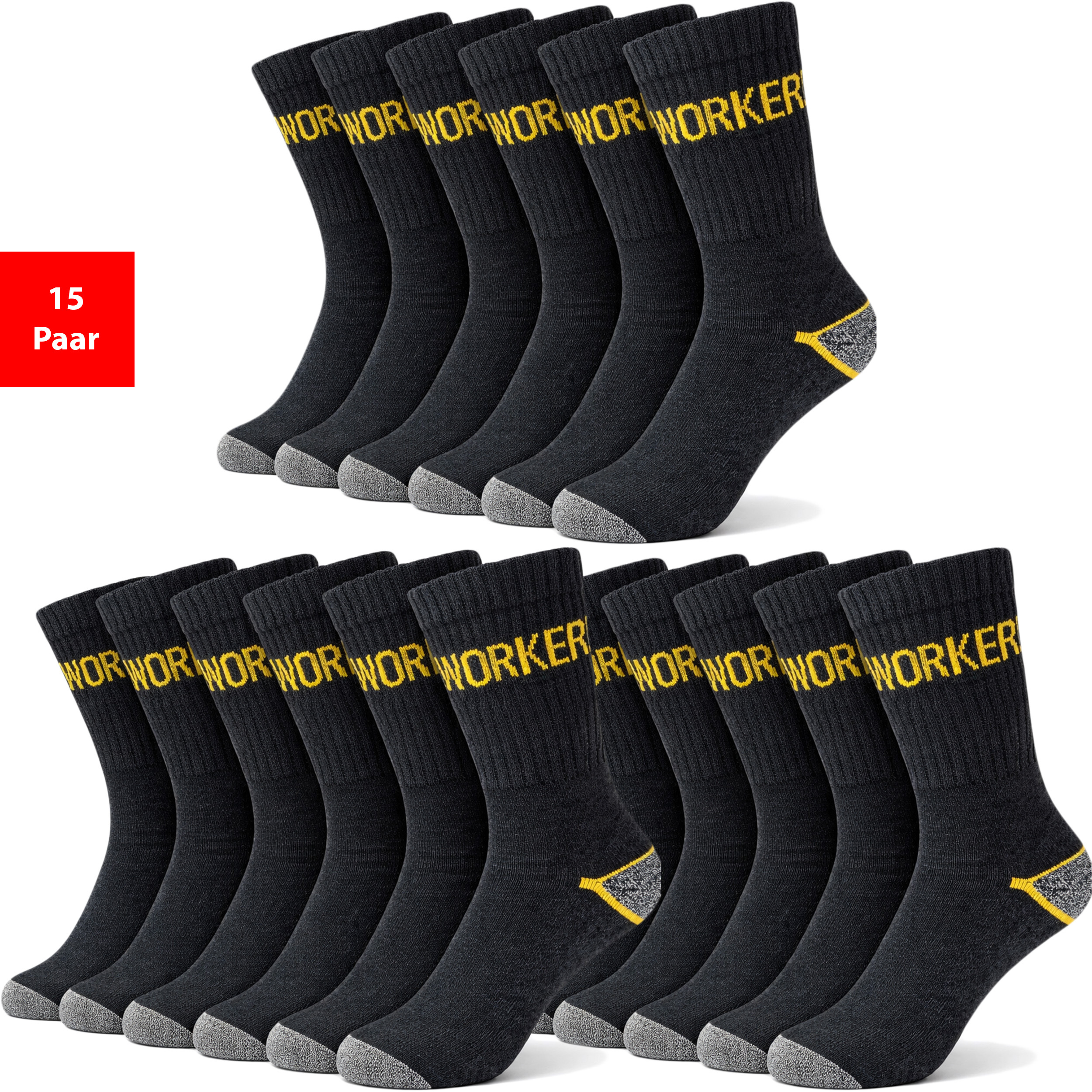 Image of Men's Work Socks (5, 15 Pairs) Men Work Socks
