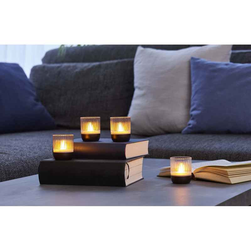 Image of Led Rechargeable Lounge Lights 4-piece Set With Touch Sensor, Wireless For Indoor And Outdoor, Rgbw Effect