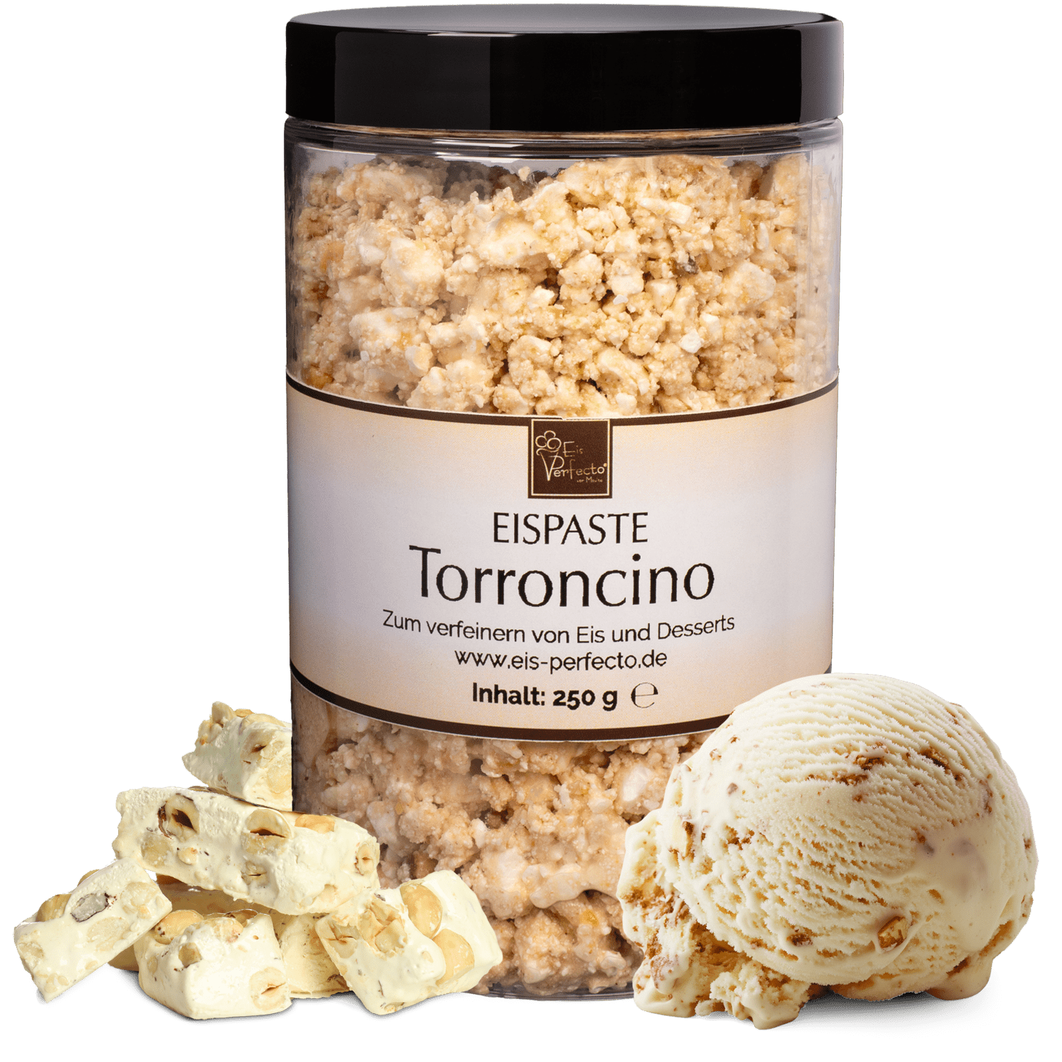 Image of Torroncino Ice Paste 250g | Aroma Paste For Ice Cream With White Nougat Ice Cream Flavor | Aroma For Ice Cream, Desserts & Milkshakes | Ice Aroma Extract With Honey & Hazelnut Note | Movito