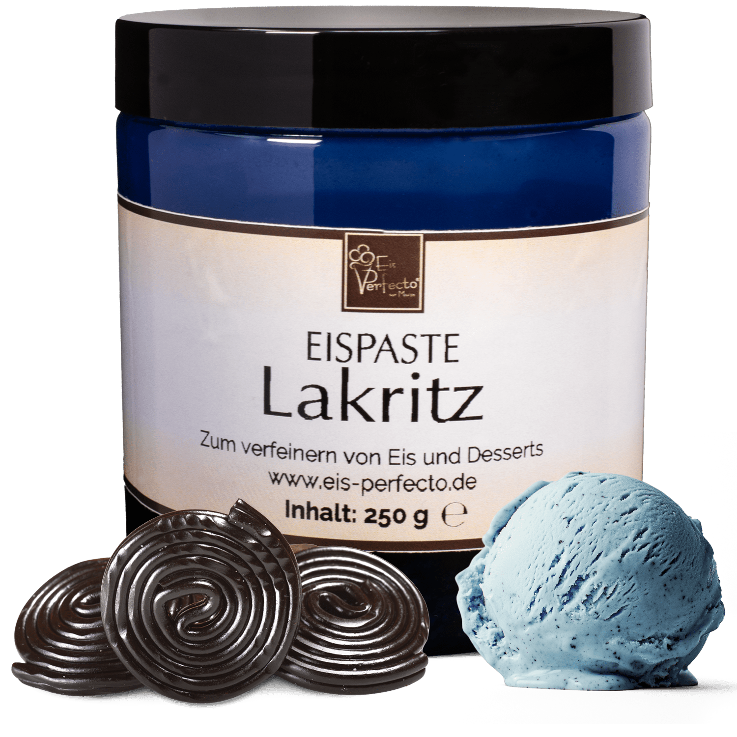 Image of Licorice Ice Cream Paste 250g | Flavoring Paste For Ice Cream With Intense Licorice Ice Cream Flavor | Flavoring For Ice Cream, Desserts & Milkshakes | Ice Cream Flavor Extract For Refining | Movito