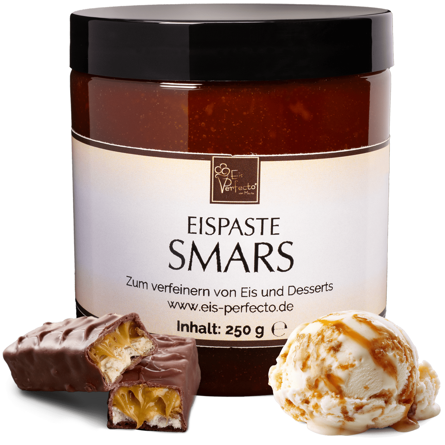 Image of Smars Ice Cream Paste 250g | Flavor Paste For Ice Cream With Chocolate Caramel Nougat Ice Cream Flavor | Flavoring For Ice Cream, Desserts & Milkshakes | Ice Cream Flavor Extract For Refining | Movito