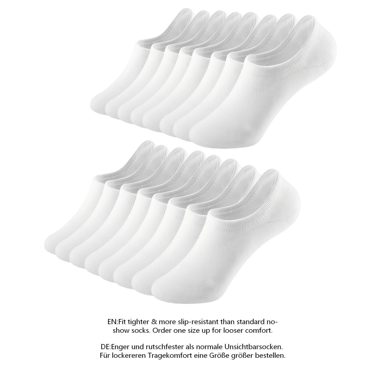 Men's & Women's Ankle Socks 8 Pairs No Show Invisible Short Unisex Set Cotton Size 35-50