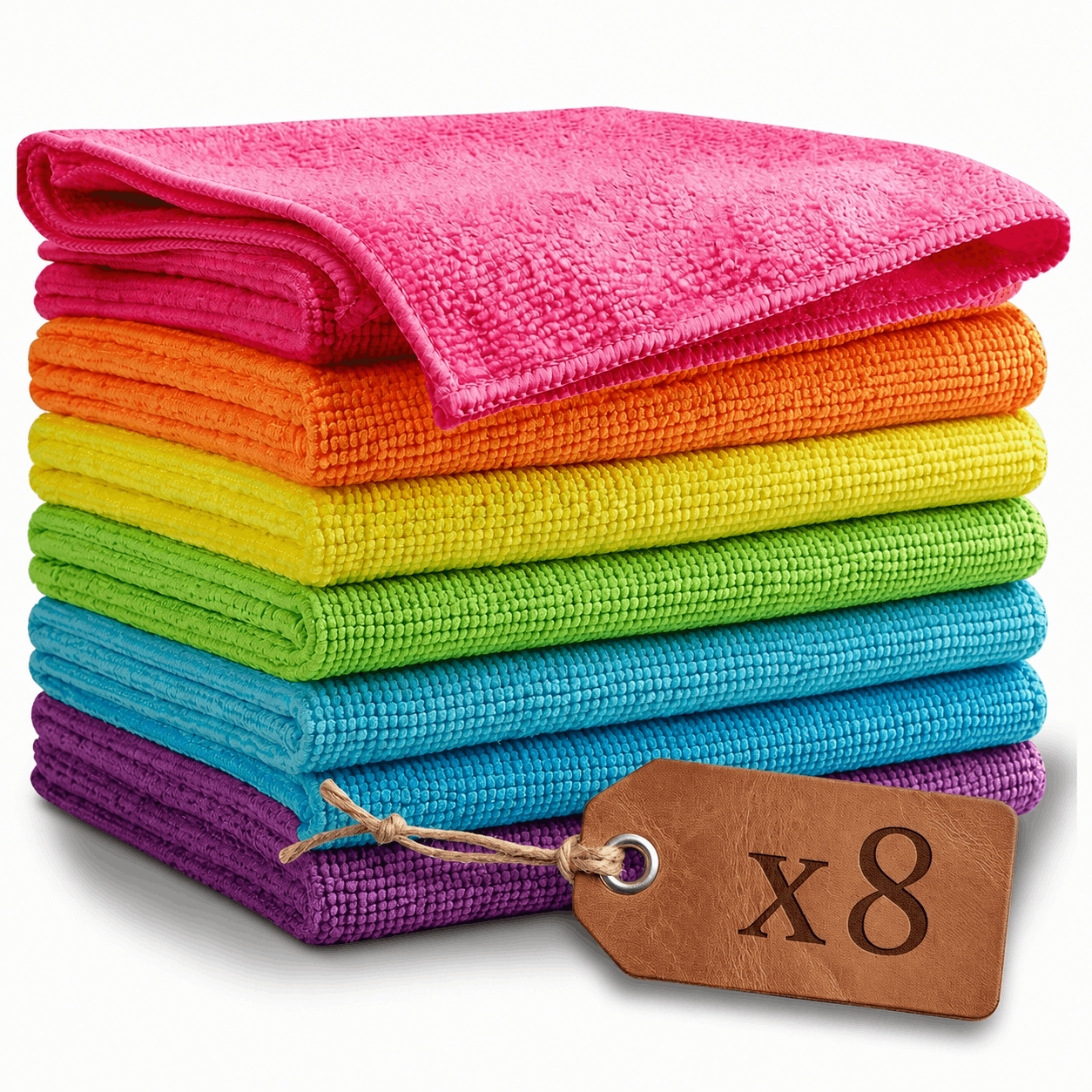 TEMU 8-pack Soft Microfiber Cleaning Cloths For Car Windows, 30x30 Cm. Multi-functional Microfiber Towels For Car Detailing, Dashboard, And Paint.