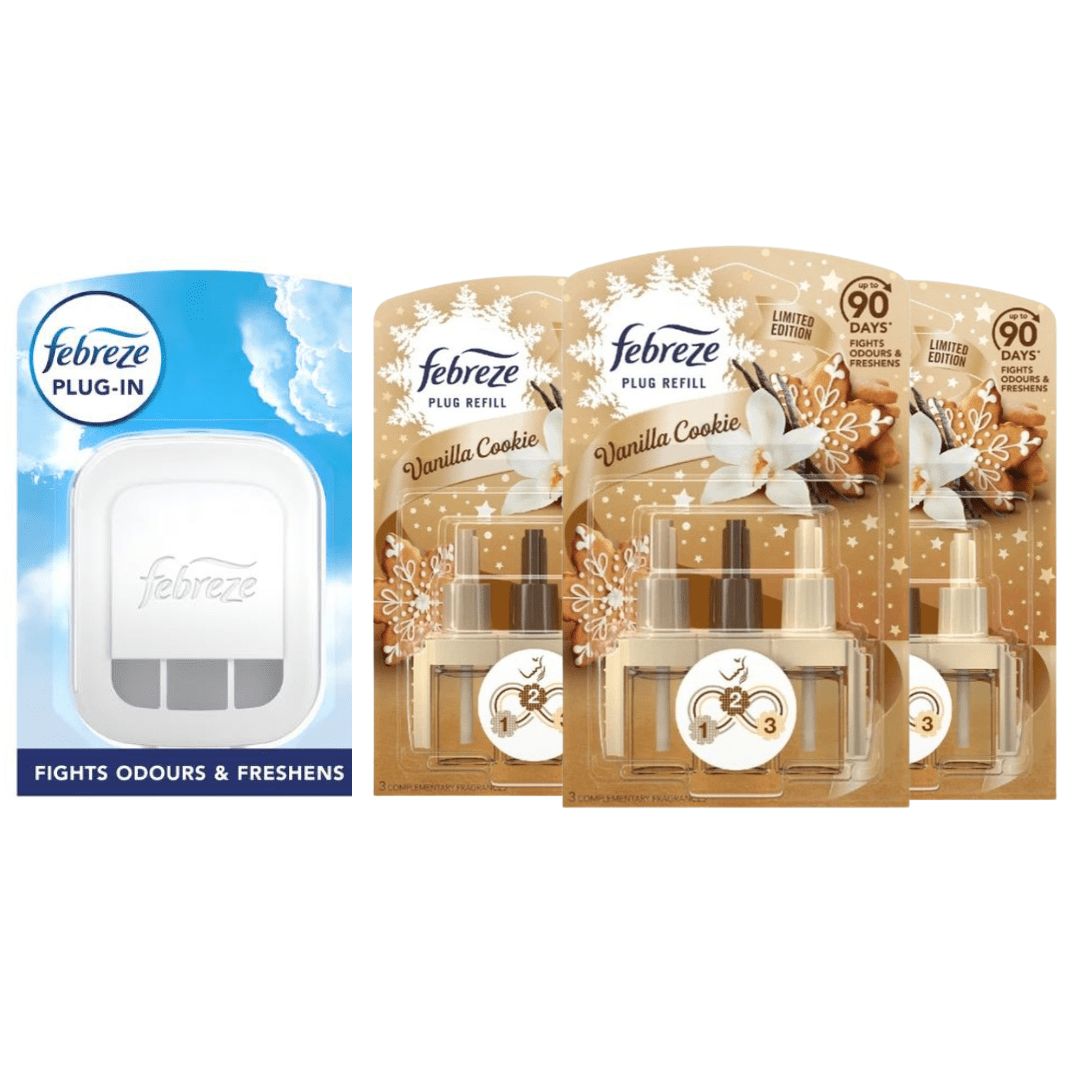 TEMU Febreze 3volution Plug-in Starter Kit 1 Device + 3 Refills