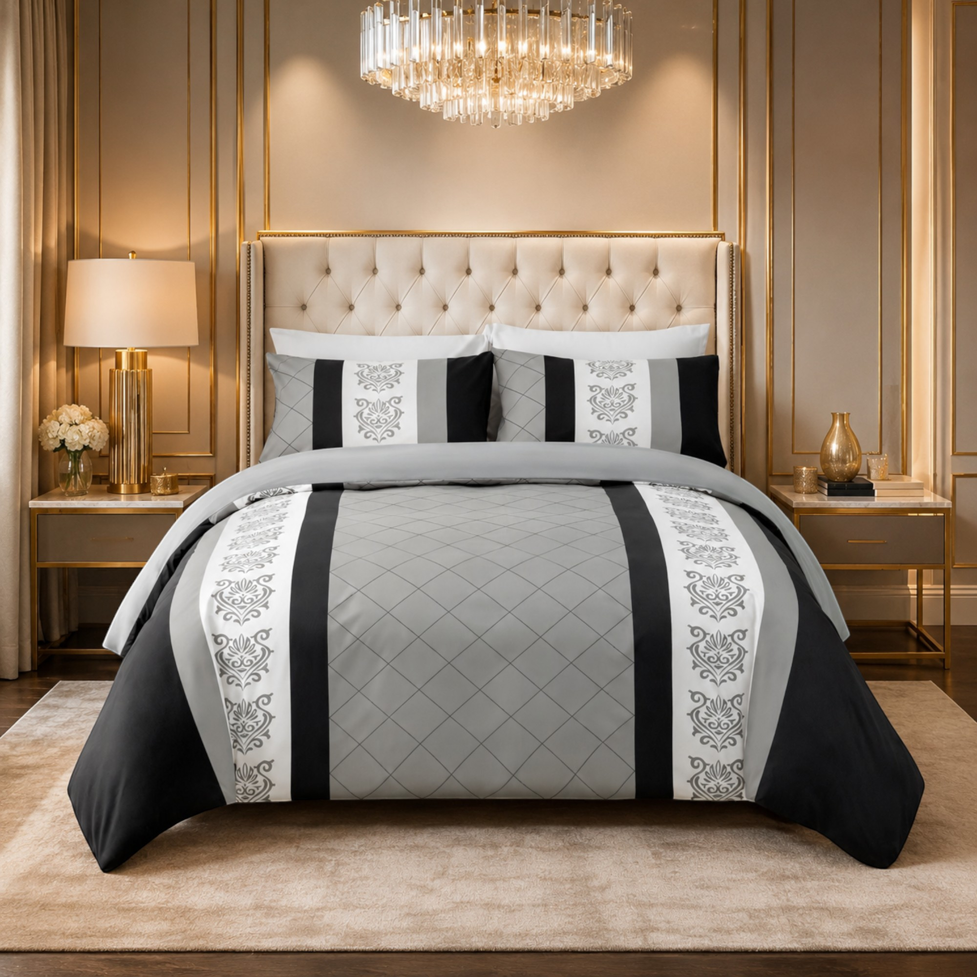 TEMU Ultra Soft Duvet Cover Set 3pcs, Reversible Microfiber Bedding Set With Pillowcases, Secure Zipper Closure, Lightweight & Breathable For Home