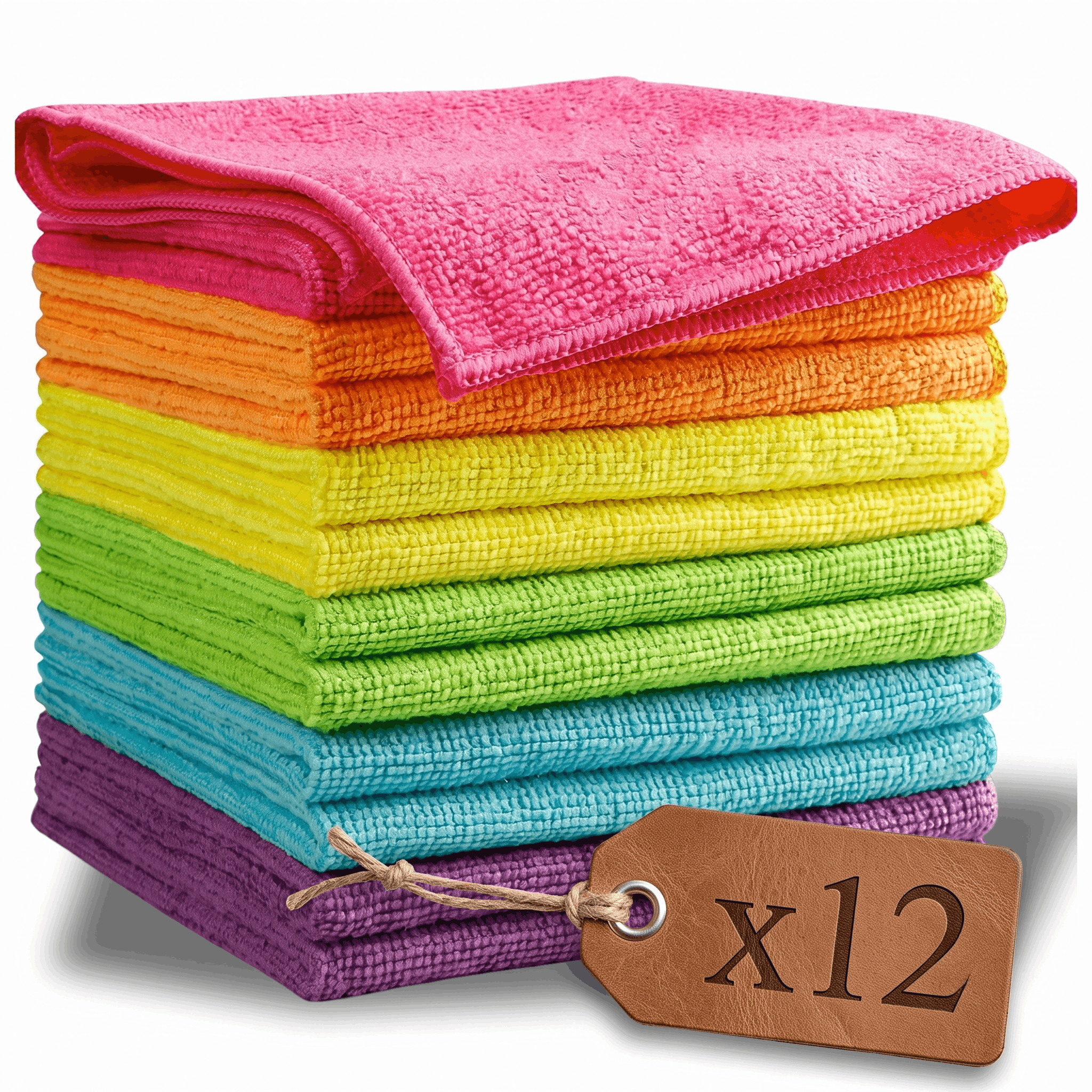 TEMU 12x Soft Microfiber Cleaning Cloth For Car Windows 30x30. Multi-functional Microfiber Cloths For Car Detailing, Dashboard, And Paint. Dust-free