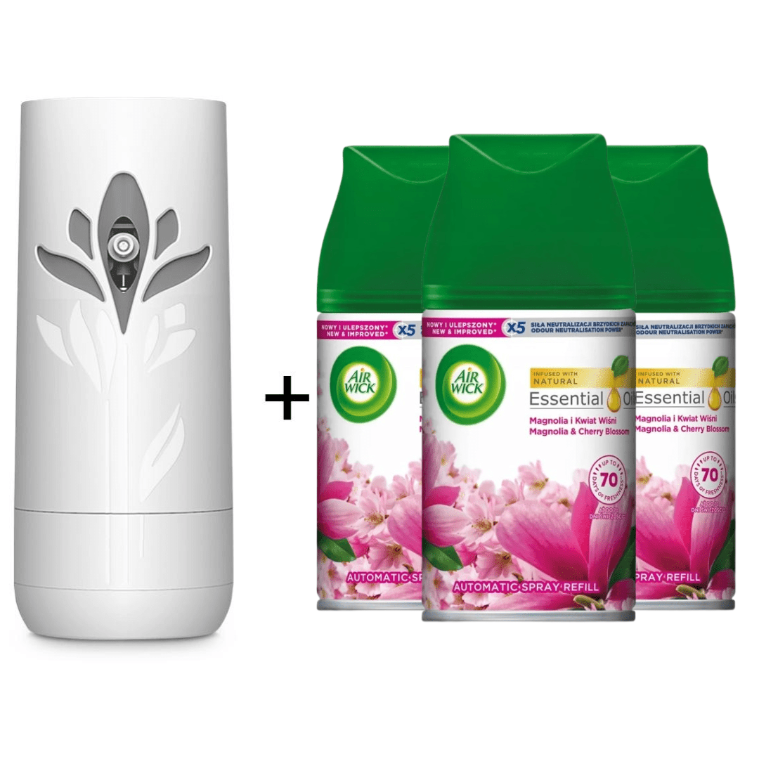 TEMU Air Wick Magnolia & Cherry Starter Kit 1 Device + 3 Refills 250ml