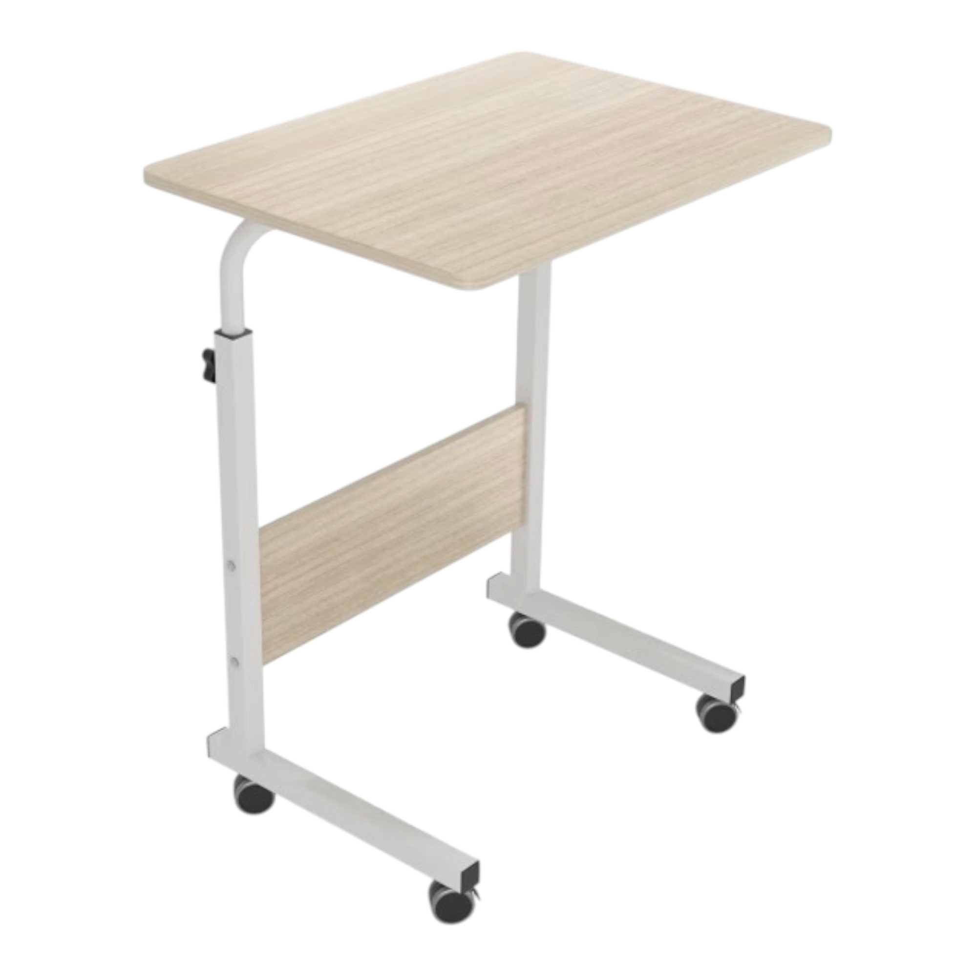 TEMU Mesa portatil Ordenador Escritorio con Ruedas 60 * 40CM Mesa Auxiliar Ajustable para Dormitorio