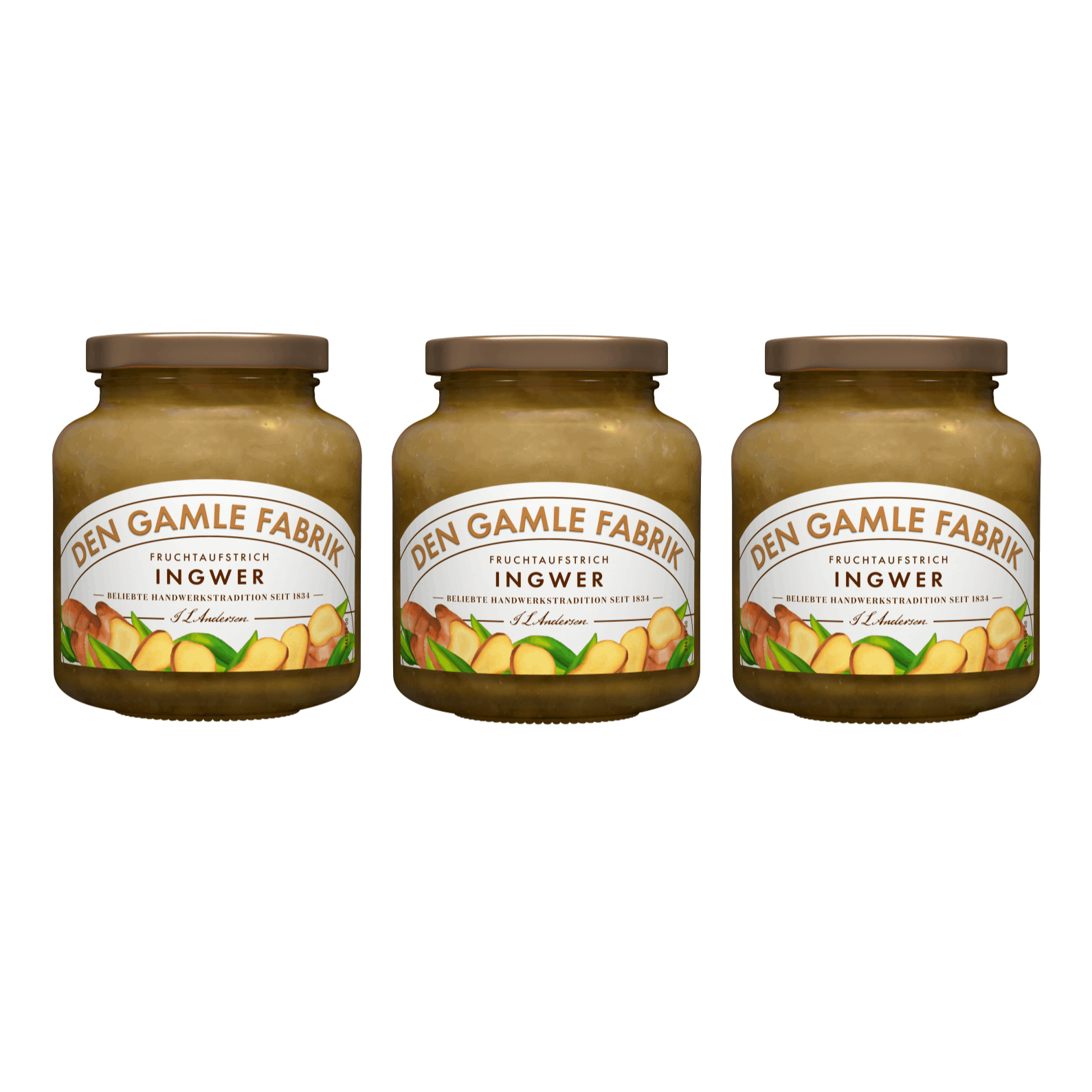 The Old Factory Ingwer Marmalade - Gourmet Fruit Marmalade 3 X 380g