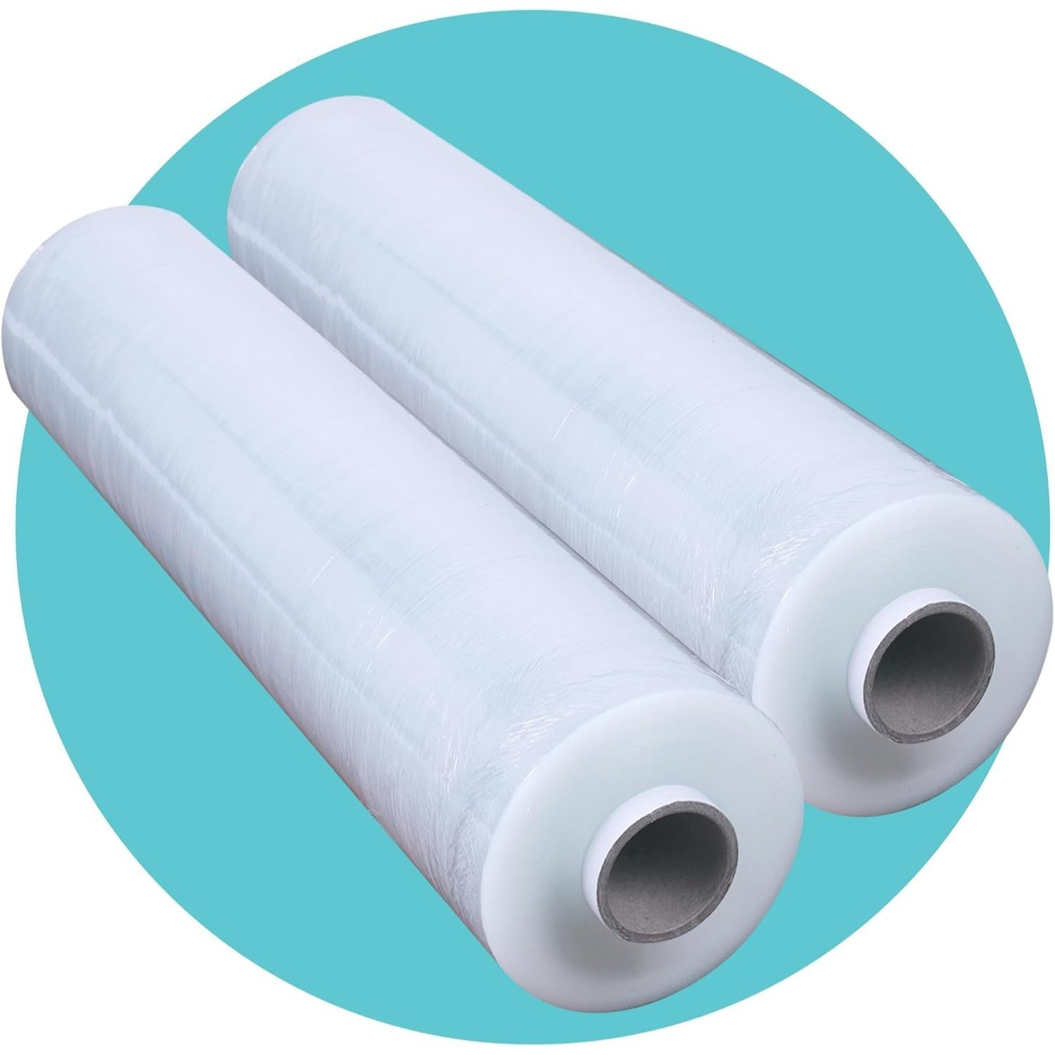 TEMU 2 Roll Heavy Duty Strong Clear Pallet Stretch Shrink Wrap Roll 17 Micron 400mm X 122m, Tear Resistant Packaging Wrap Film For Packaging & Moving
