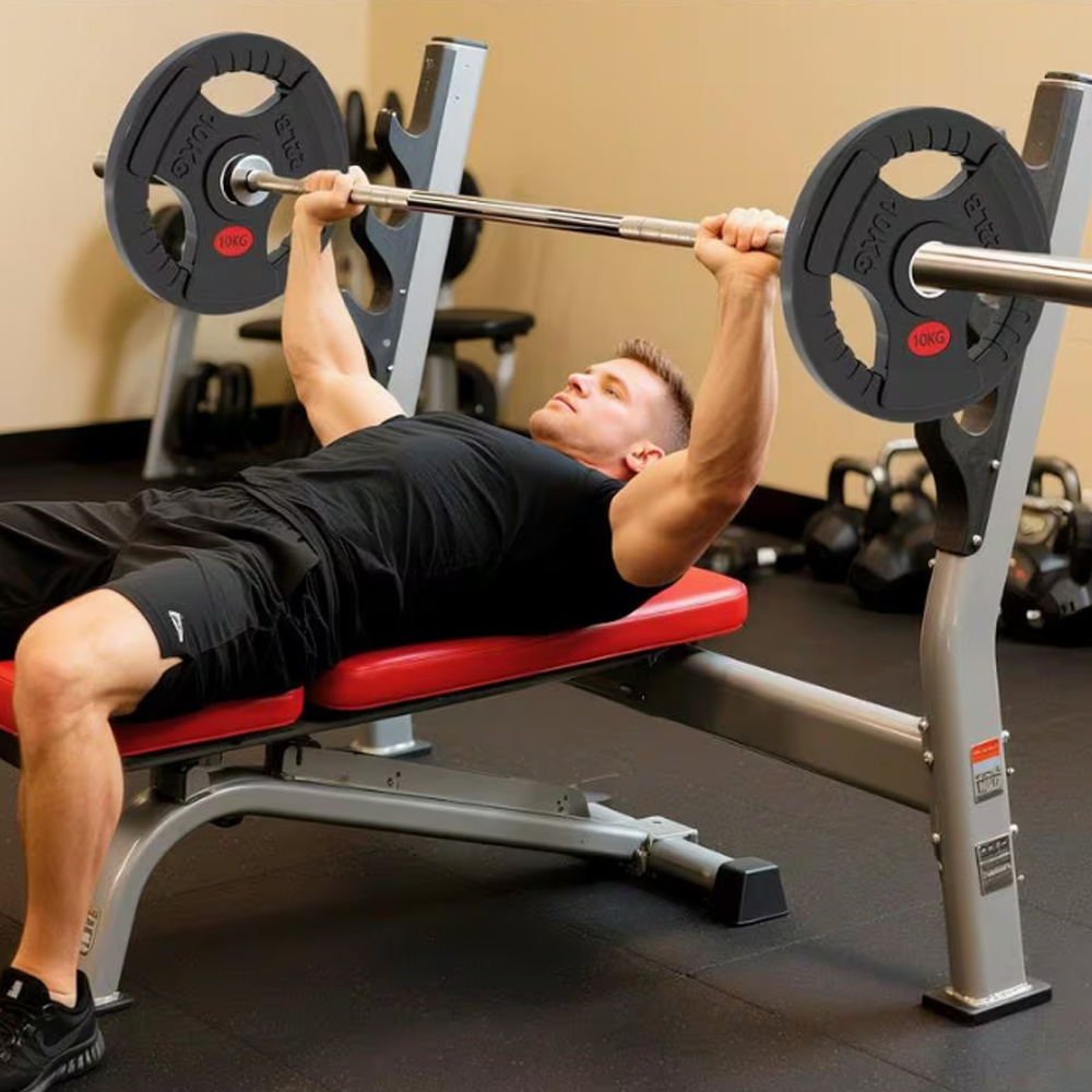 Image of Barbell Bars/weight Plates, 1.2m Barbell Bar With 200kg Capacity, 2.5kg/5kg/10kg Weight Plates, Curved Barbell, Steel Barbell, Barbell Sets, Dumbbells, Strength Training.