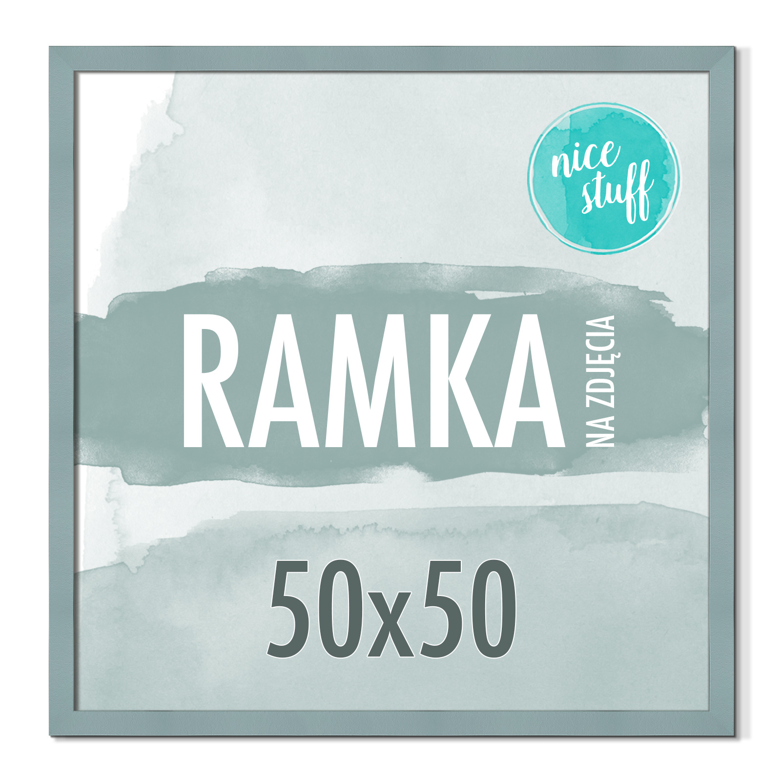 Image of Frame For 50x50 Photos Square Photo Frame Grey-blue Dirty Frame For Posters