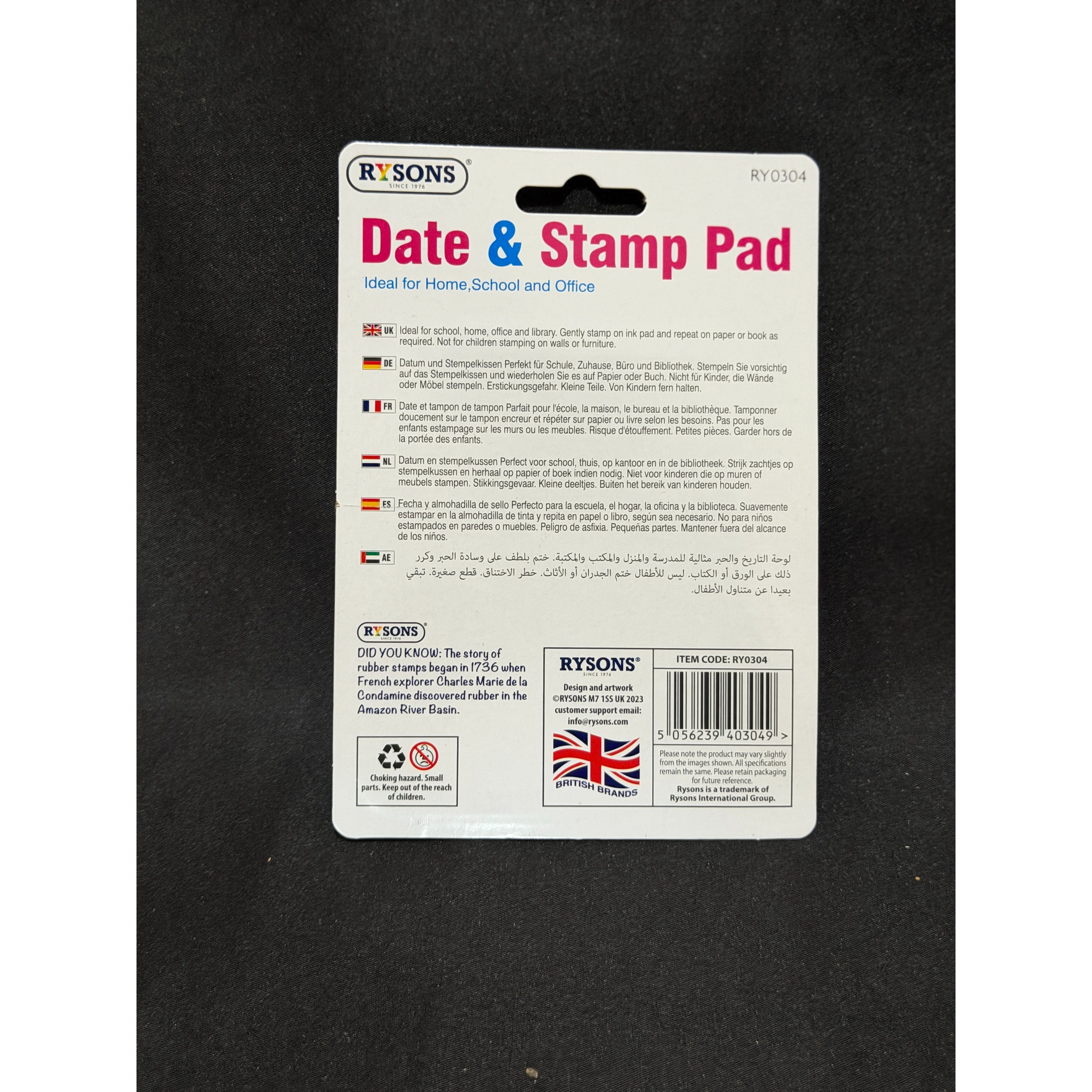 Date Stamp Ink Pad for Crafting