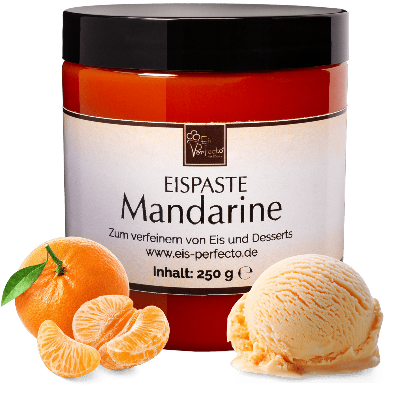 Image of Tangerine Ice Paste 250g | Aroma Paste For Ice Cream With Fruity Tangerine Ice Cream Flavor | Aroma For Ice Cream, Sorbet, Desserts & Milkshakes | Ice Aroma Extract For Refining | Movito