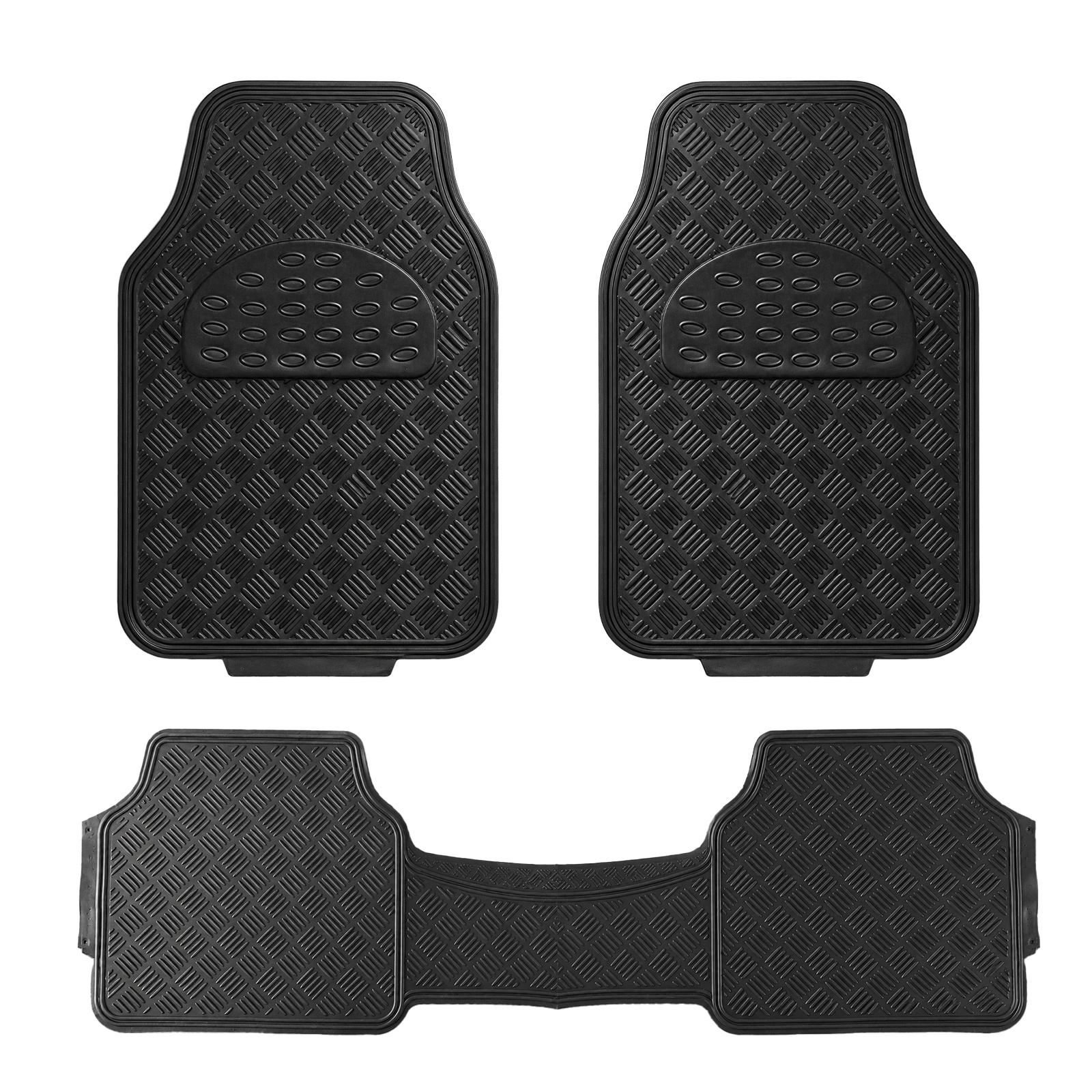 TEMU Alfombrillas de Coche Universales 3 Piezas, Juego de Alfombrillas de Mate, Fáciles de Limpiar, Antisuciedad, para Turismos, Coches Familiares y