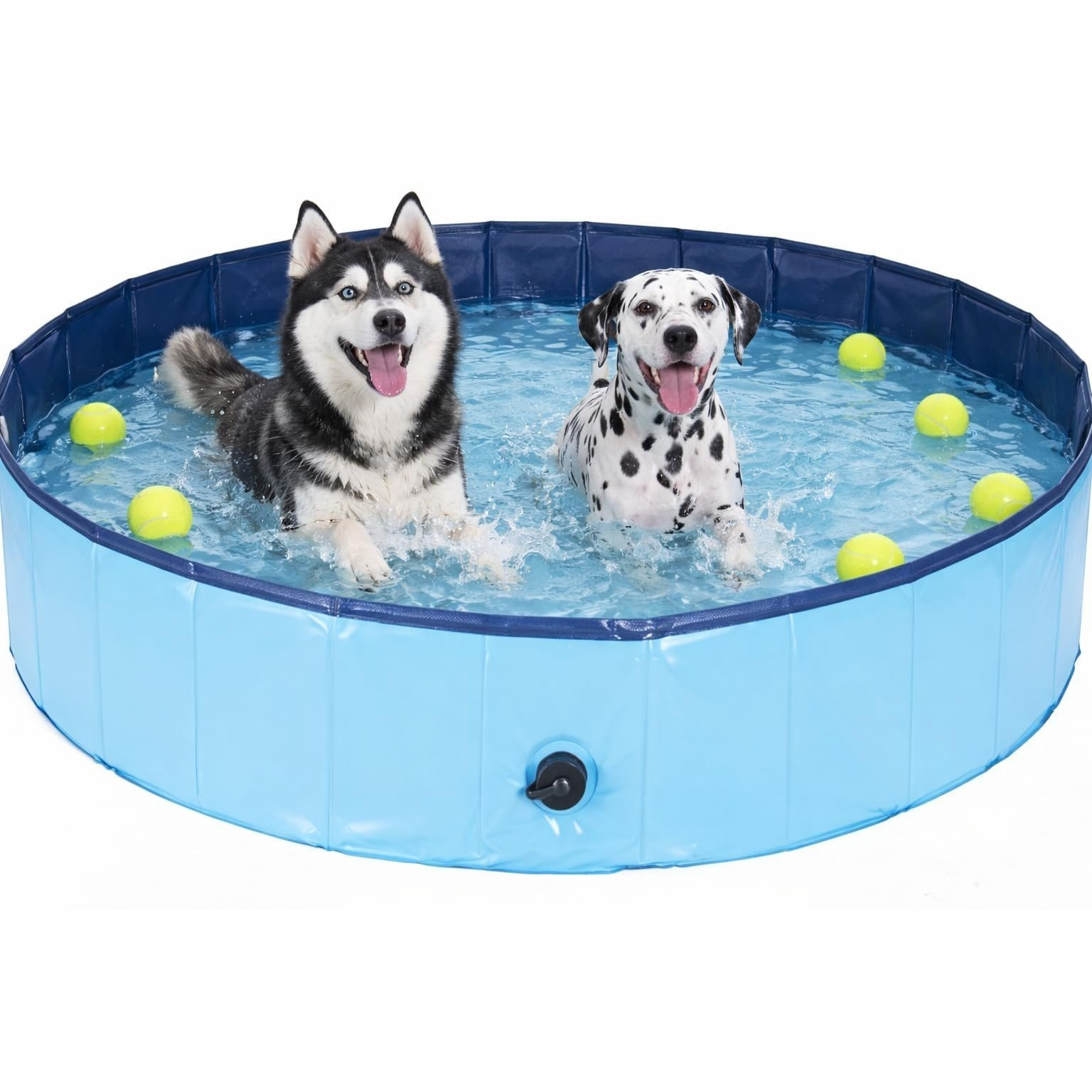 Image of Tk Dog Pool Ø 80 Cm - Dog & Dog Bathtub For Dogs & Pets - Scratch-resistant Pvc Floor With Anti-slip Coating & Quick Drainage