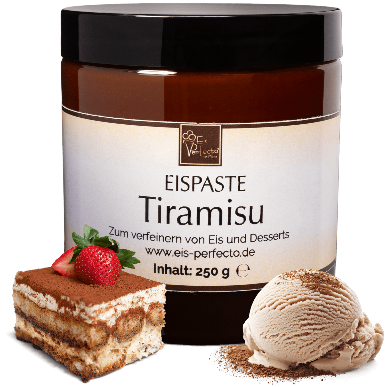 Image of Tiramisu Ice Cream Paste 250g | Flavoring Paste For Ice Cream With Tiramisu Ice Cream Flavor | Flavoring For Ice Cream, Desserts & Milkshakes | Ice Cream Flavoring Extract For Enhancing | Movito