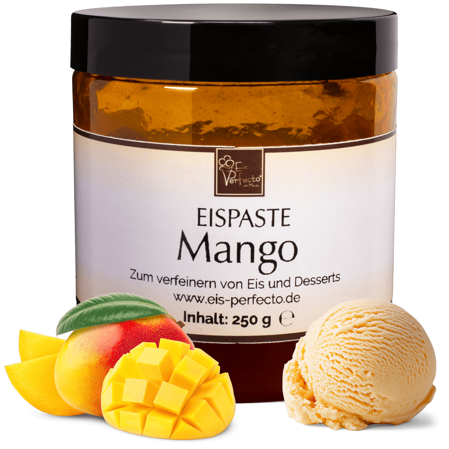Image of Mango Ice Cream Paste 250g | Aroma Paste For Ice Cream With Fruity Mango Ice Cream Flavor | Aroma For Ice Cream, Sorbet, Desserts & Milkshakes | Ice Aroma Extract For Refining | Movito
