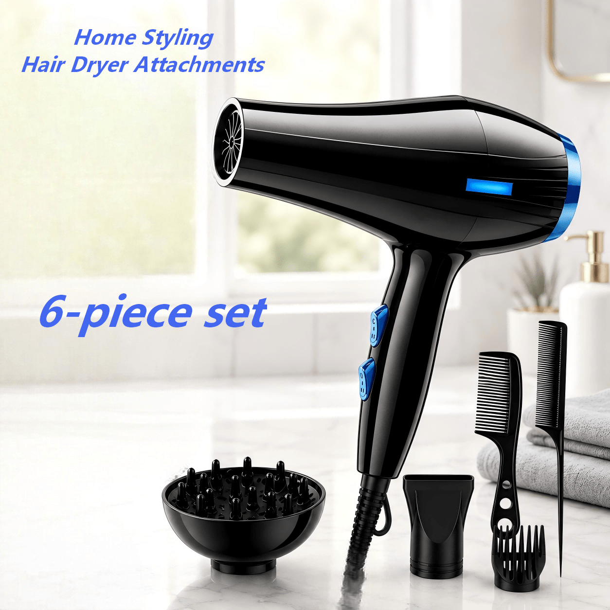TEMU Hair Dryer Diffuser And Concentrator Attachment Set – Accessories | A Beautiful Hairstyle
