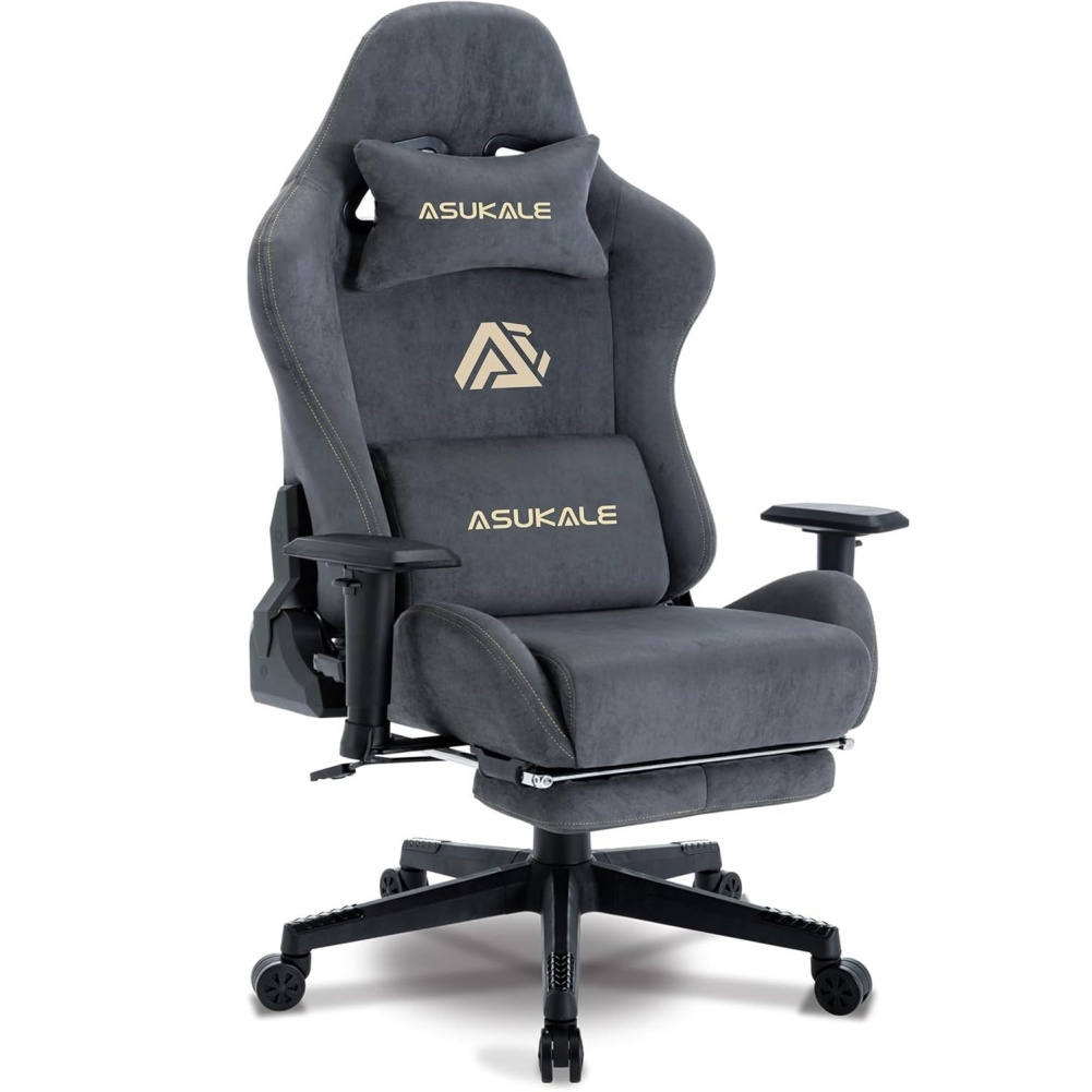 Ergonomic Gaming Chair, Desk Chair, With Massage Lumbar Support, Footrest, Adjustable And Swivel