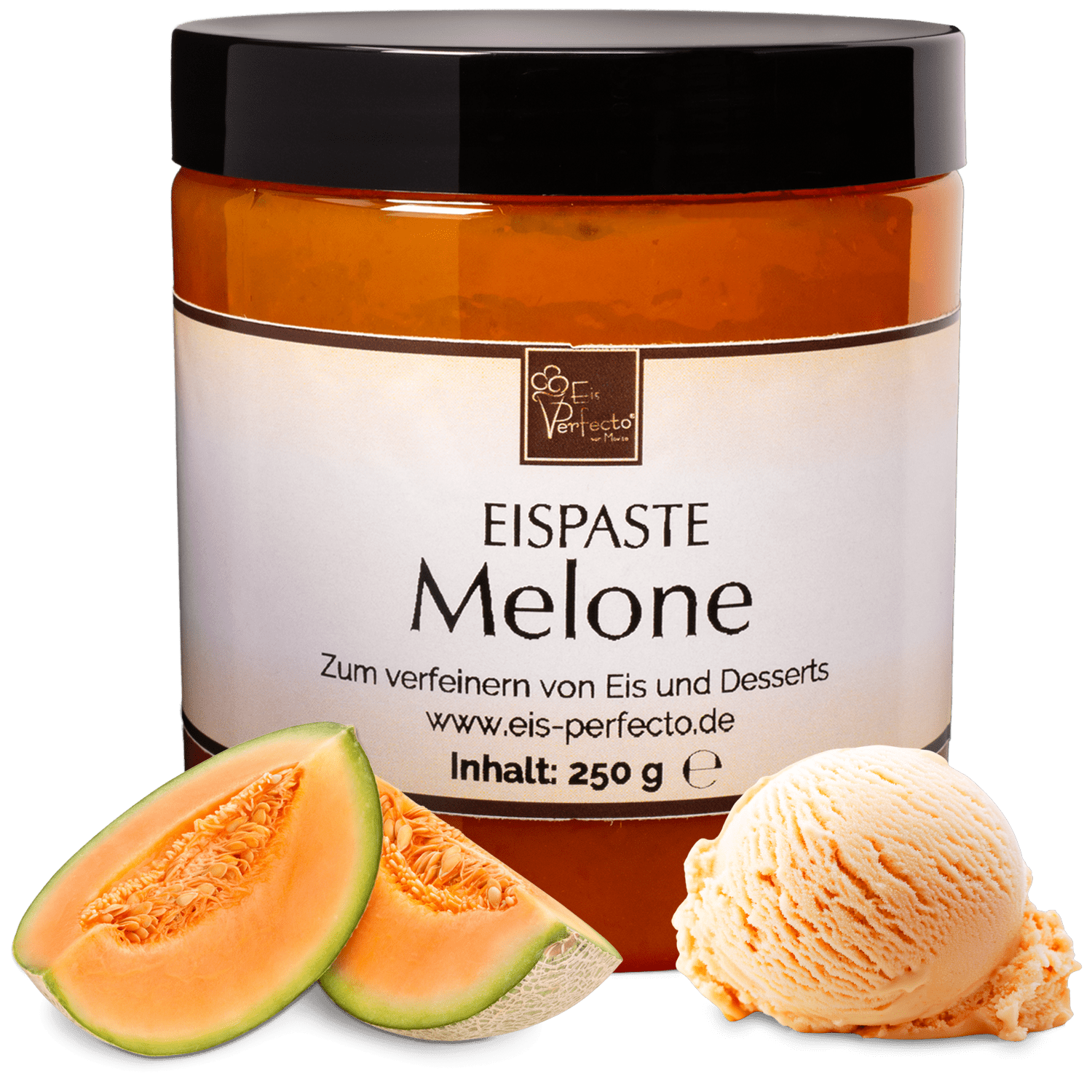 Image of Melon Ice Paste 250g | Flavor Paste For Ice Cream With Fruity Melon Ice Cream Flavor | Flavoring For Ice Cream, Sorbet, Desserts & Milkshakes | Ice Cream Flavor Extract For Refining | Movito