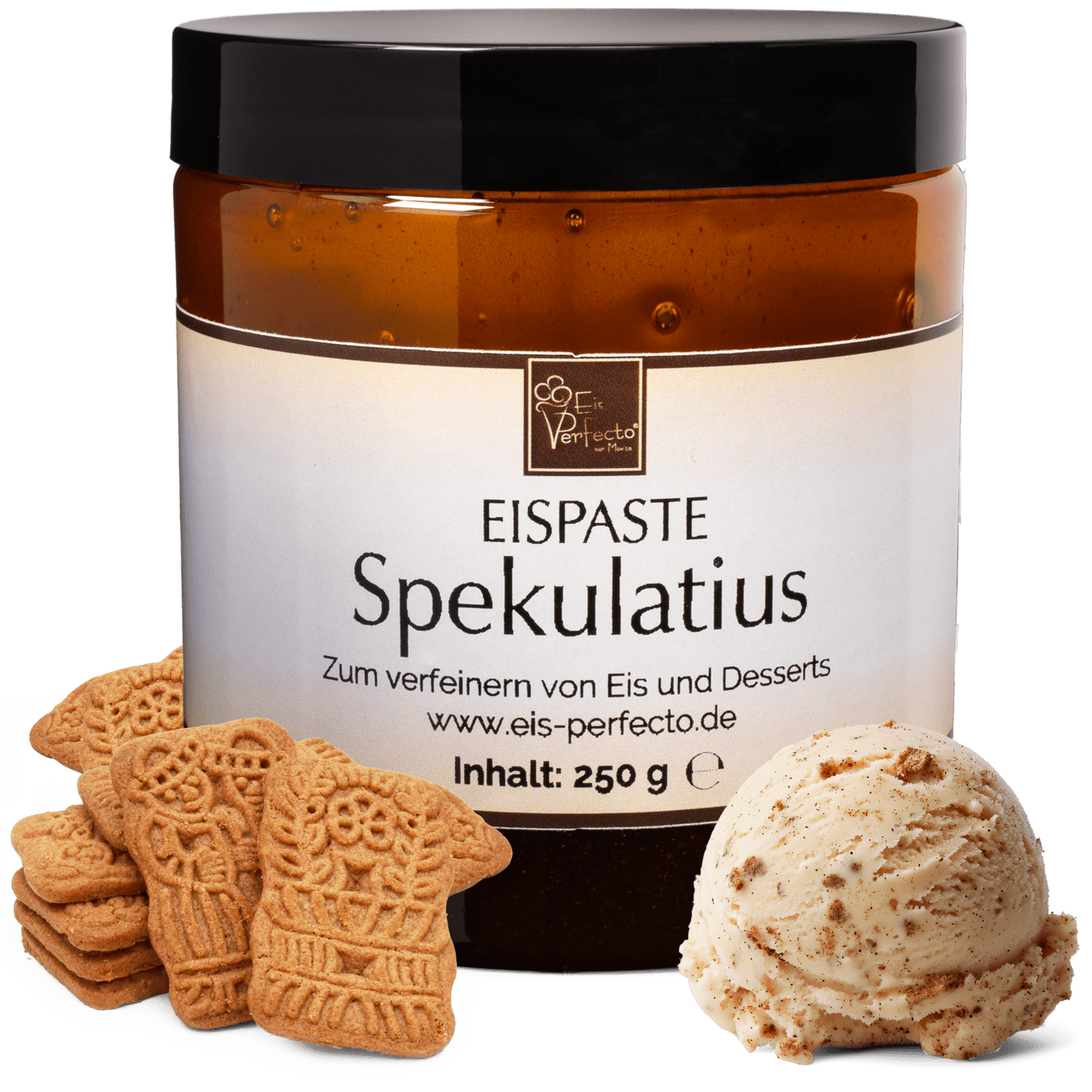 Image of Speculoos Ice Cream Paste 250g | Aromatic Paste For Ice Cream With Spicy Speculoos Ice Cream Flavor | Aroma For Ice Cream, Desserts & Milkshakes | Ice Aroma Extract For Refining | Movito