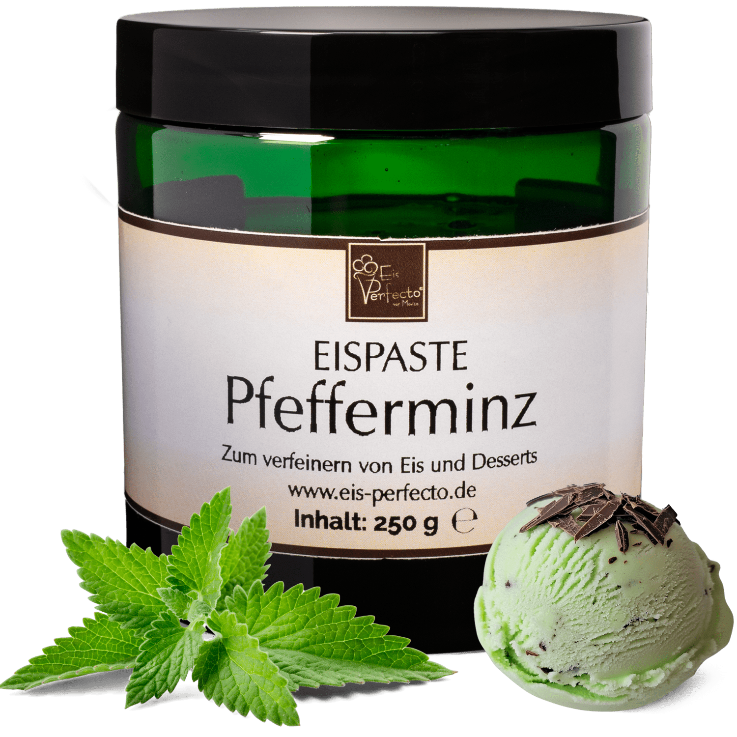 Peppermint Ice Cream Paste 250g | Flavor Paste For Ice Cream With Fresh Peppermint Ice Cream Flavor | Flavoring For Ice Cream, Desserts & Milkshakes | Ice Cream Flavor Extract For Refining | Movito