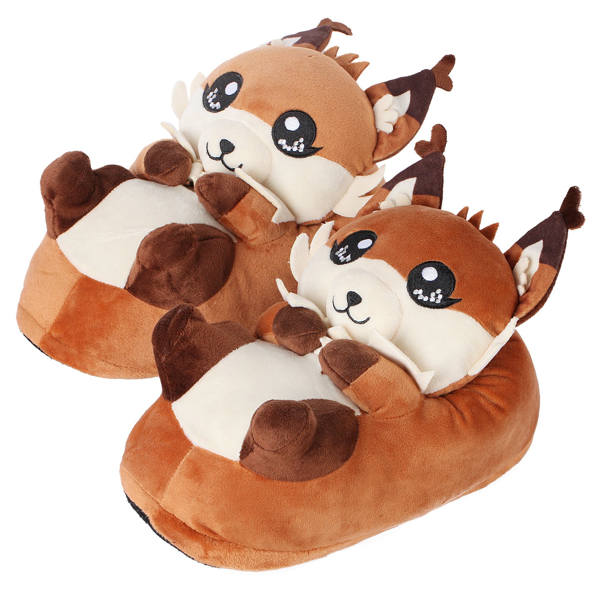 Image of Fox Forest Orange Sweet Plush Slippers 34-44 (funny Cute Slides Slippers 35 36 37 38 39 40 41 42 43 Kawaii Flexible Animal Slippers For Men Women Boys Girls Ladies Gentlemen Funny Cheap Fast Shipping)
