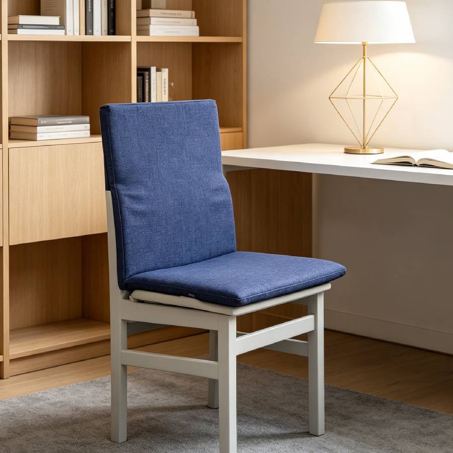 TEMU Cojín de Asiento | Cojín de Asiento Interior | Diseño de Rayas Cuadradas | y Duradero | Con Correas para Fácil Fijación | Con Estampado | para