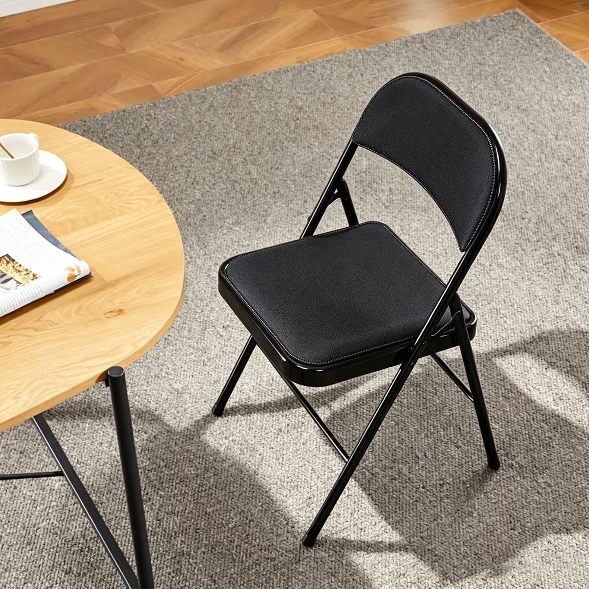 TEMU Silla plegable sencilla, resistente a la oxidación, transpirable y duradera con gran capacidad de carga. Ideal para hogar, oficina, fiestas en