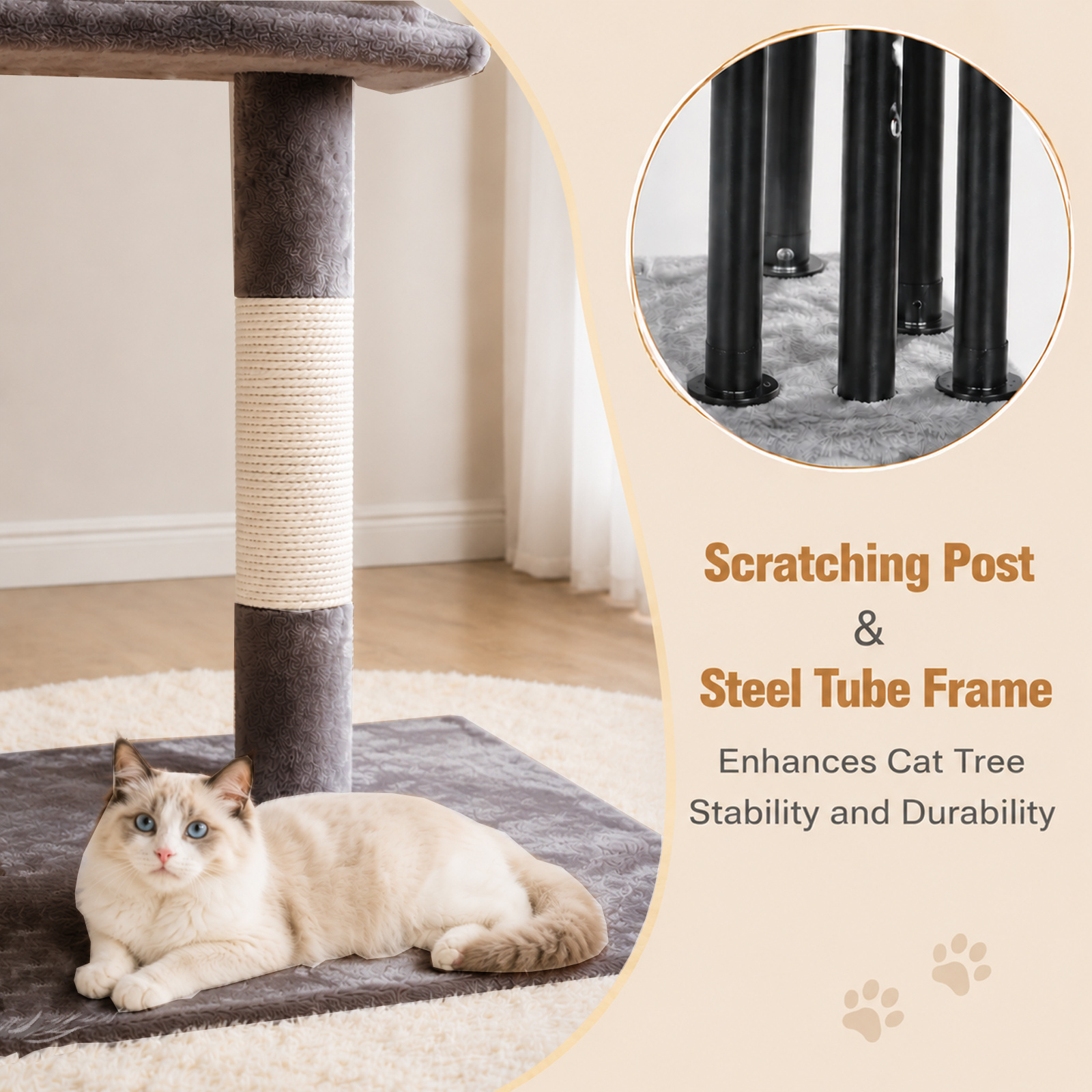 Large Cat Tree Activity Centre with Scratching Post