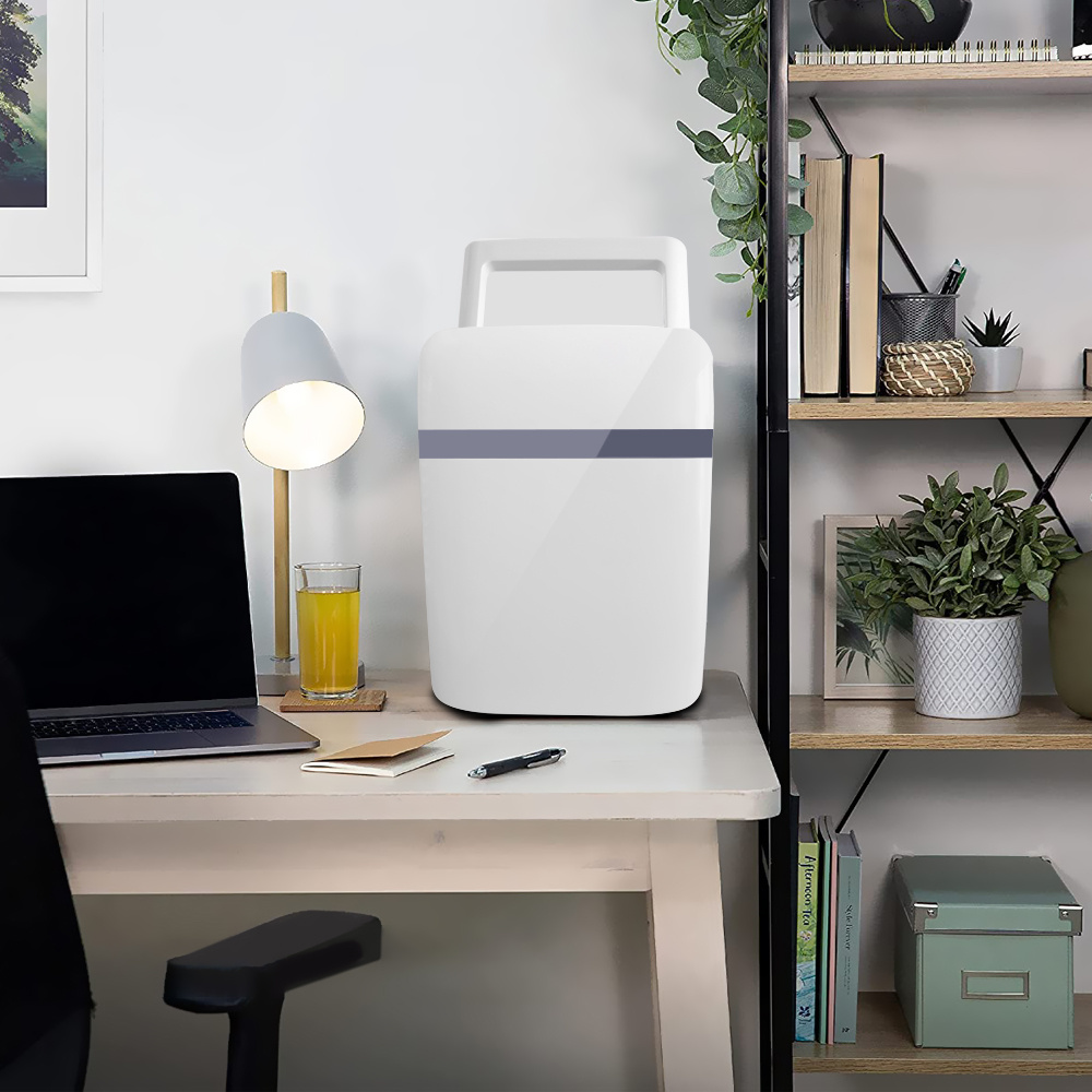 TEMU 10l Portable Mini Fridge Cooler & Warmer, Dual Use For Office Skincare Drinks Storage, Lightweight Travel Small Fridge Gift