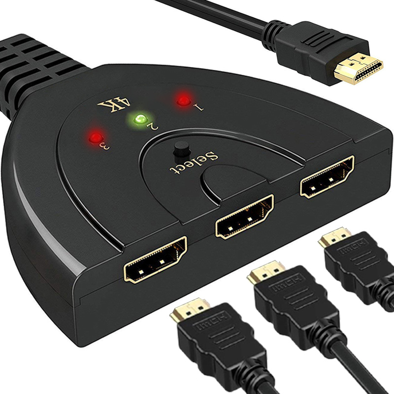 Switch 3x 3-in-1 Splitter 4k 60hz Hdr Switch Divider