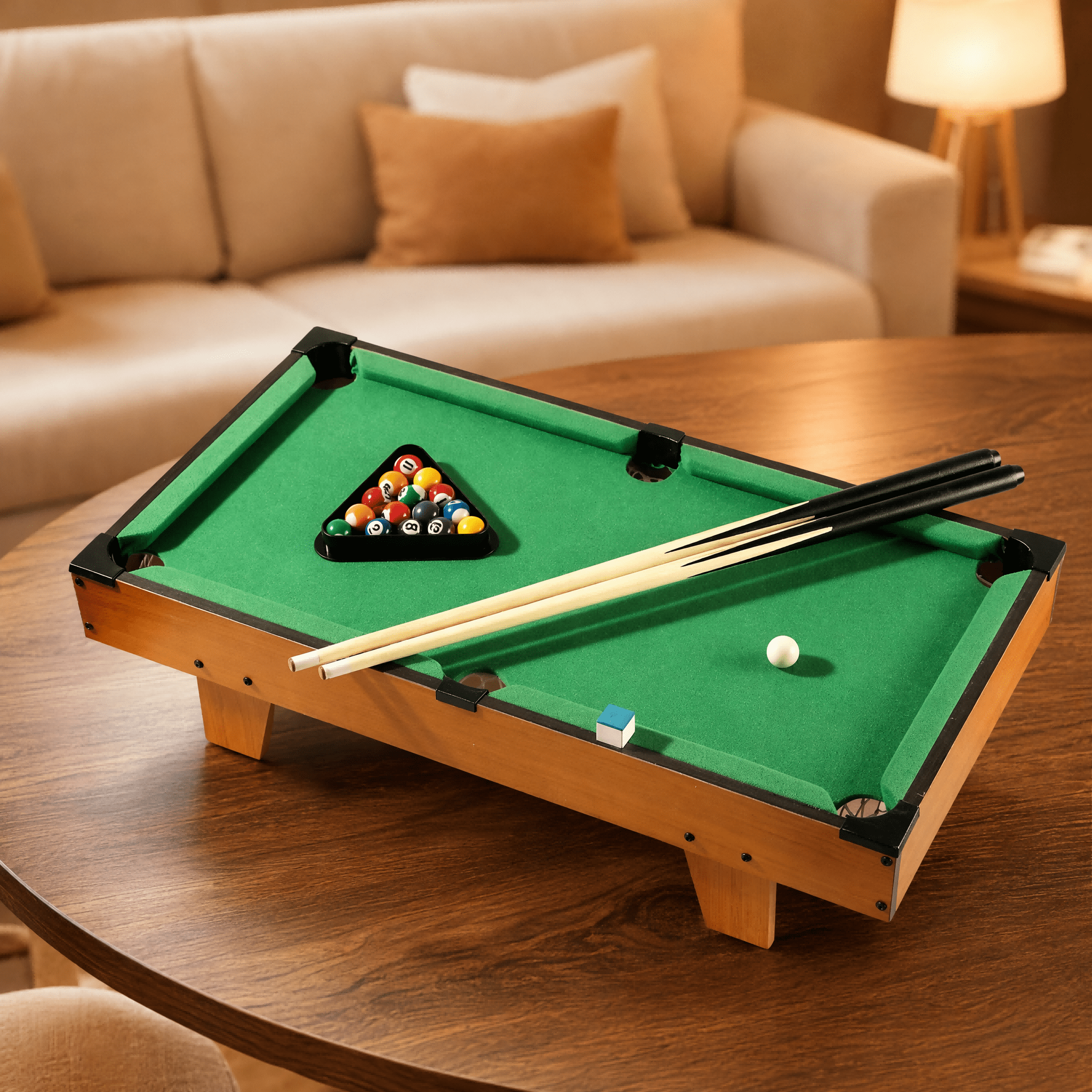 Image of Mini Tabletop Billiards Game For Kids, Portable Small Pool Table Toy With Complete Accessories, Indoor Party Interactive Game, Children Festival Gift