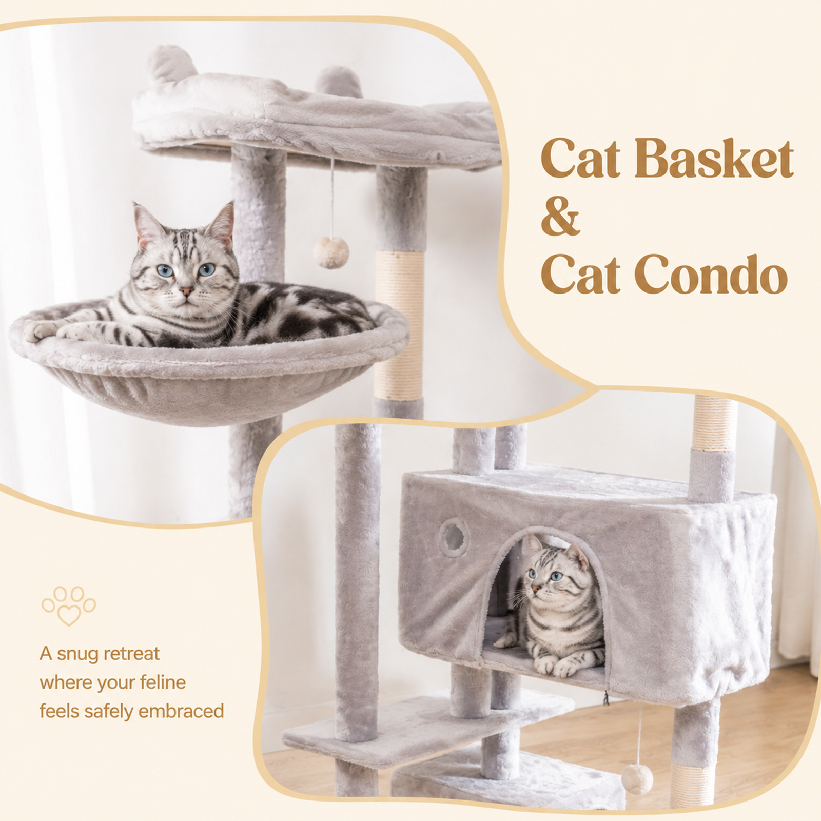 Large Cat Tree Activity Centre with Scratching Post