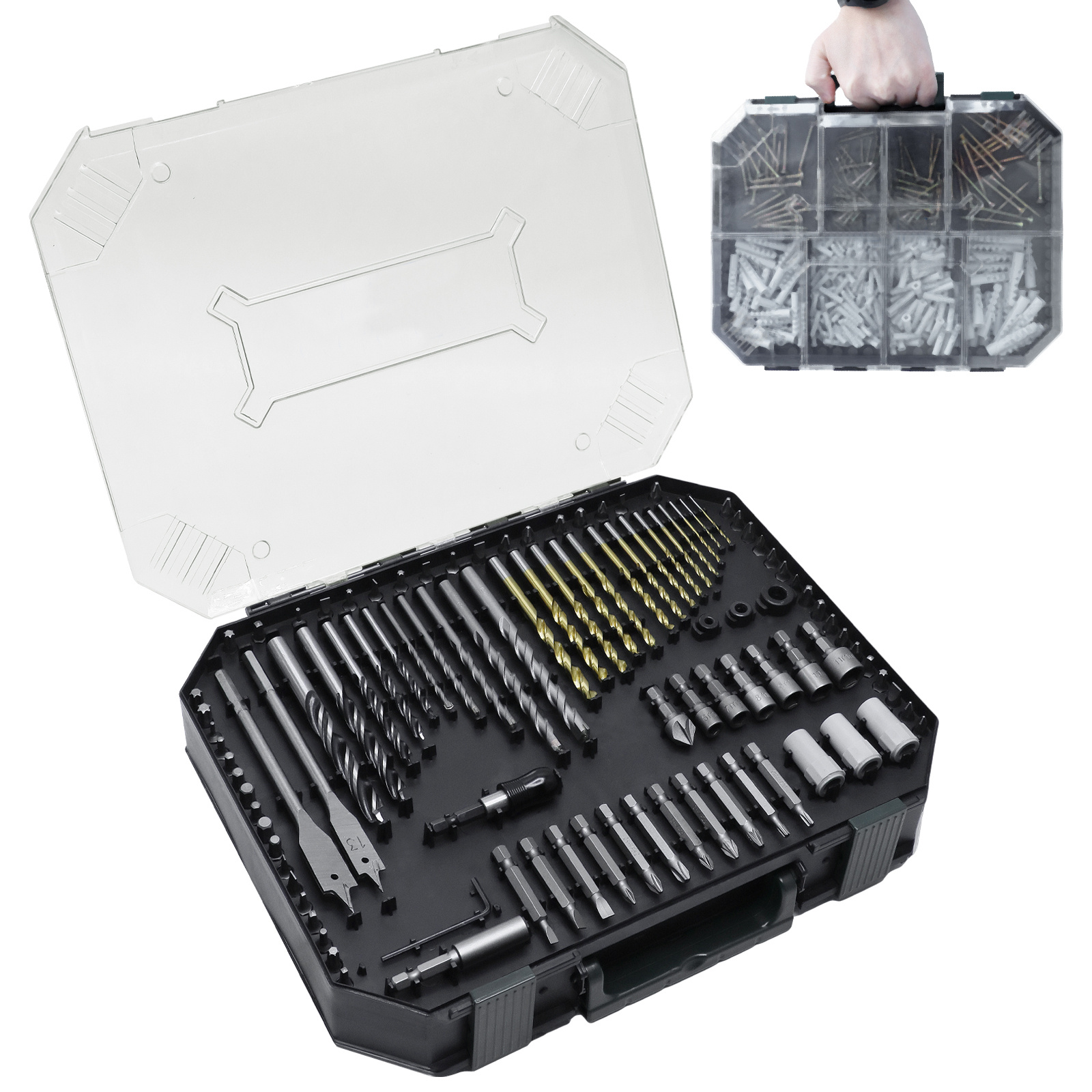 Image of Drill Bit Set For Wood, Metal, Stone And Accessories