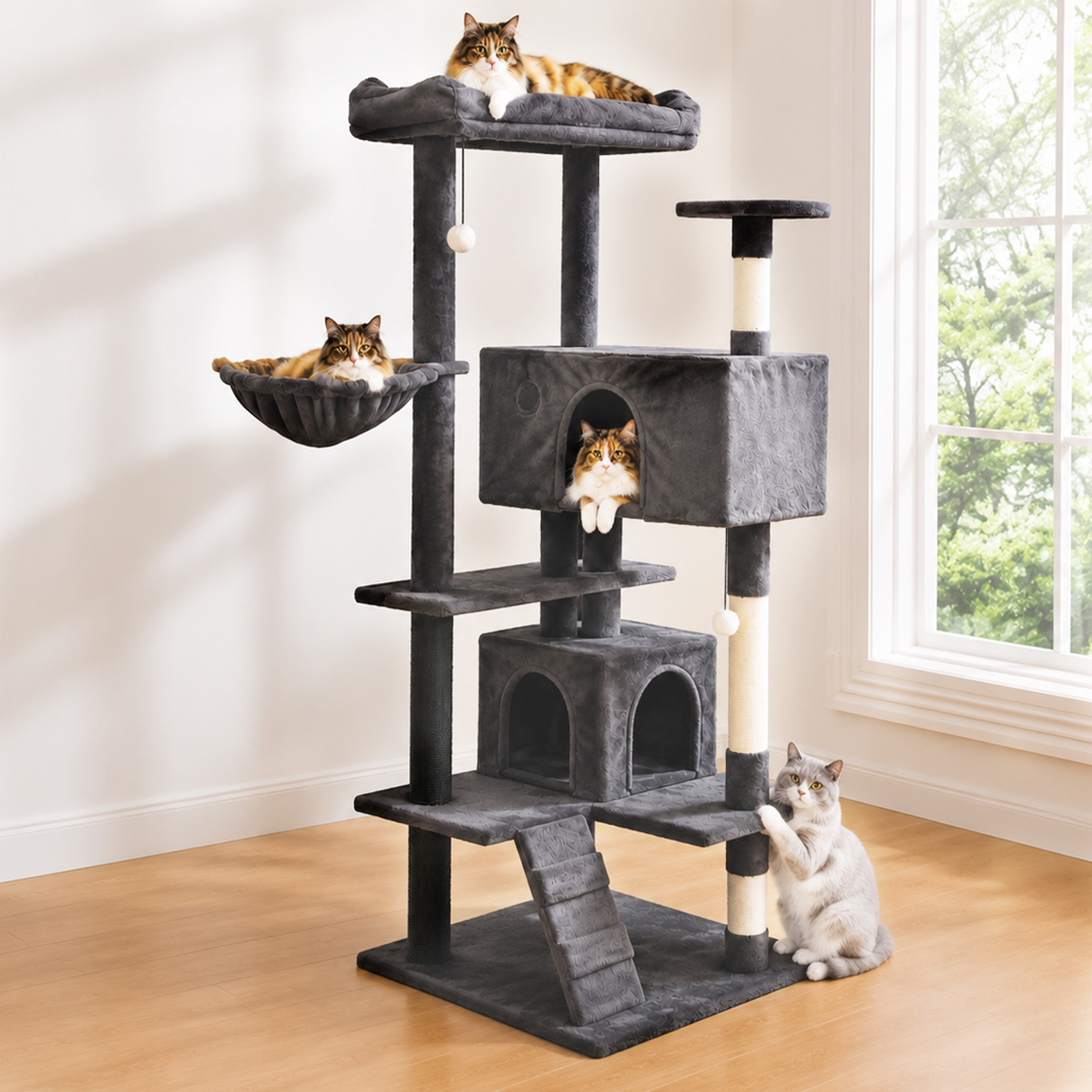 Large Cat Tree Activity Centre with Scratching Post