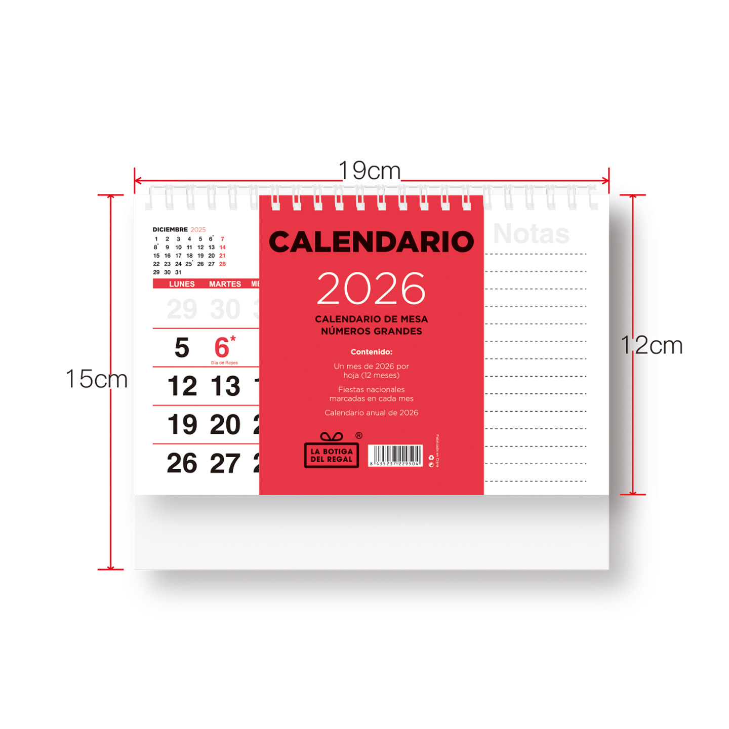 TEMU Calendario de mesa 2027 en español, paquete de 3 unidades, planificador de escritorio