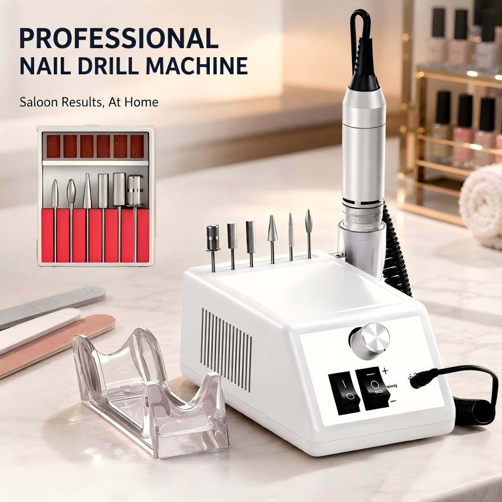 TEMU Professional Electric Nail File And Drill, Portable Nail Care Tool Kit, Suitable For Home Diy And Nail Art Use.
